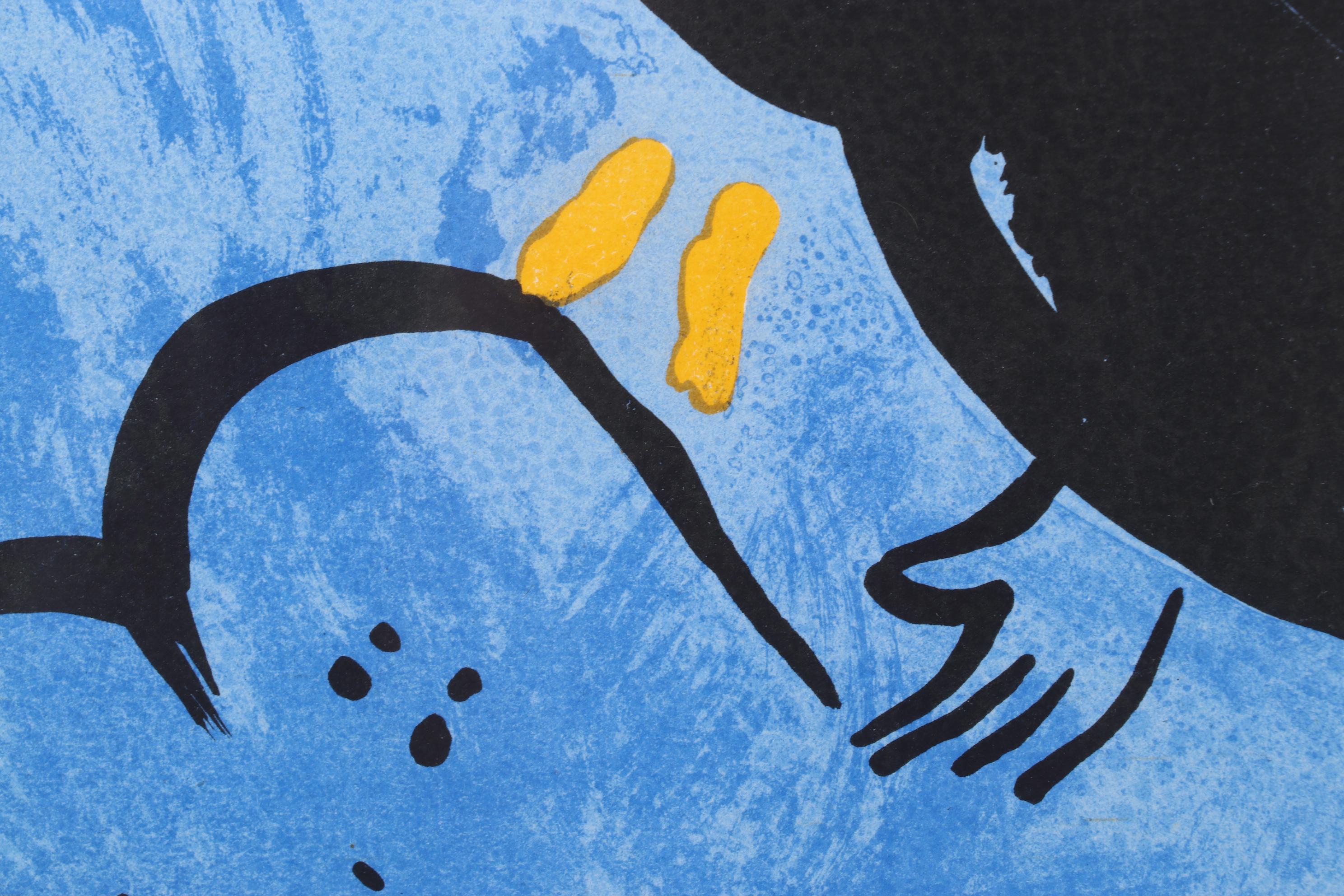 Marc Chagall Color Lithograph "Moses Receiving The Tablets of the Law"