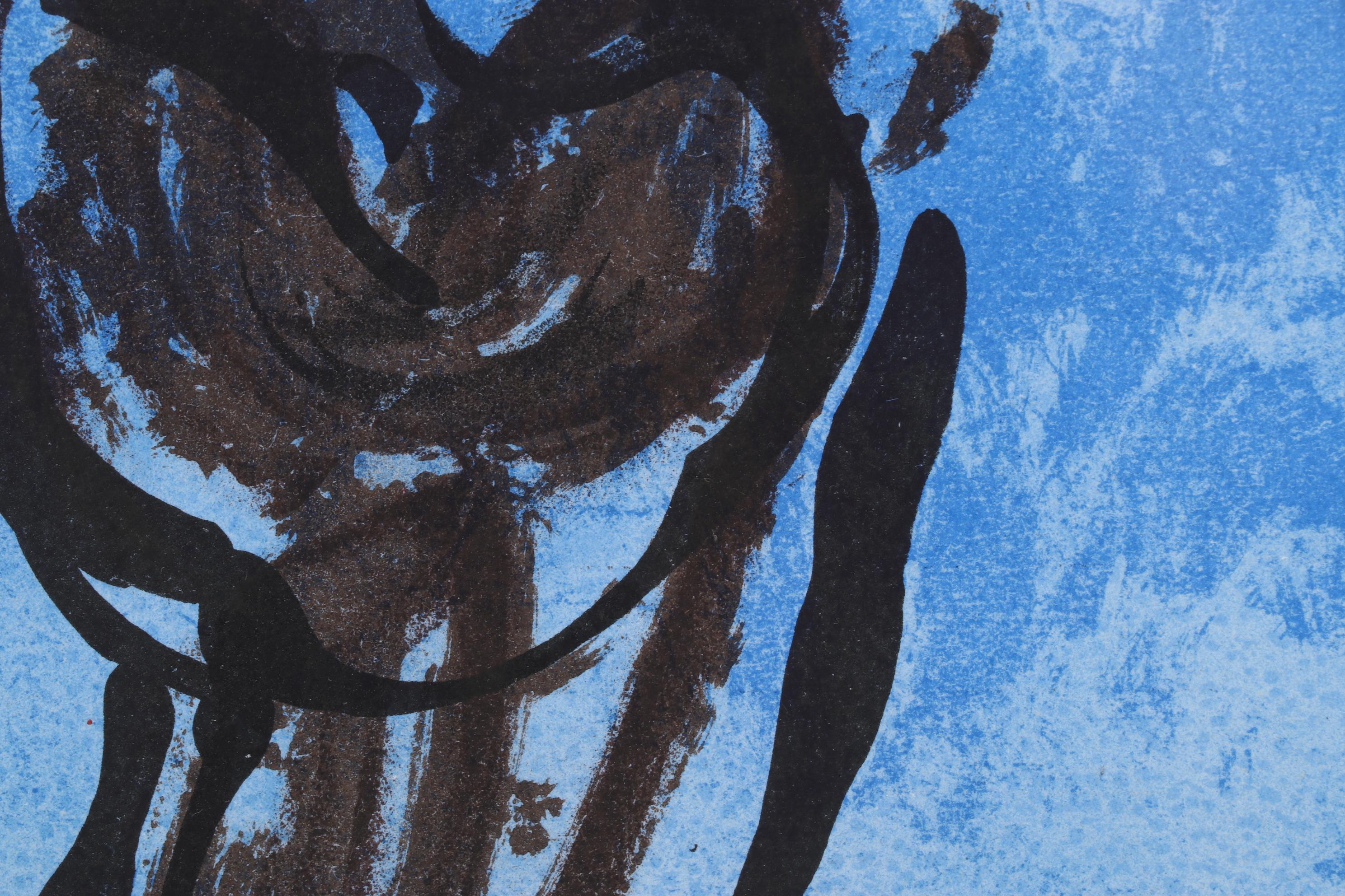 Marc Chagall Color Lithograph "Moses Receiving The Tablets of the Law"