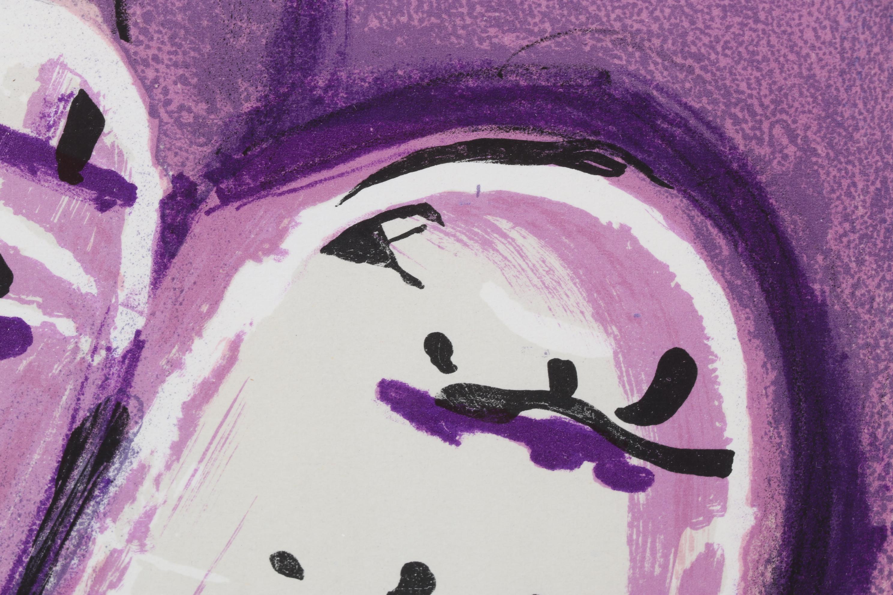 Marc Chagall Color Lithograph "Moses" From "Verve," 1956