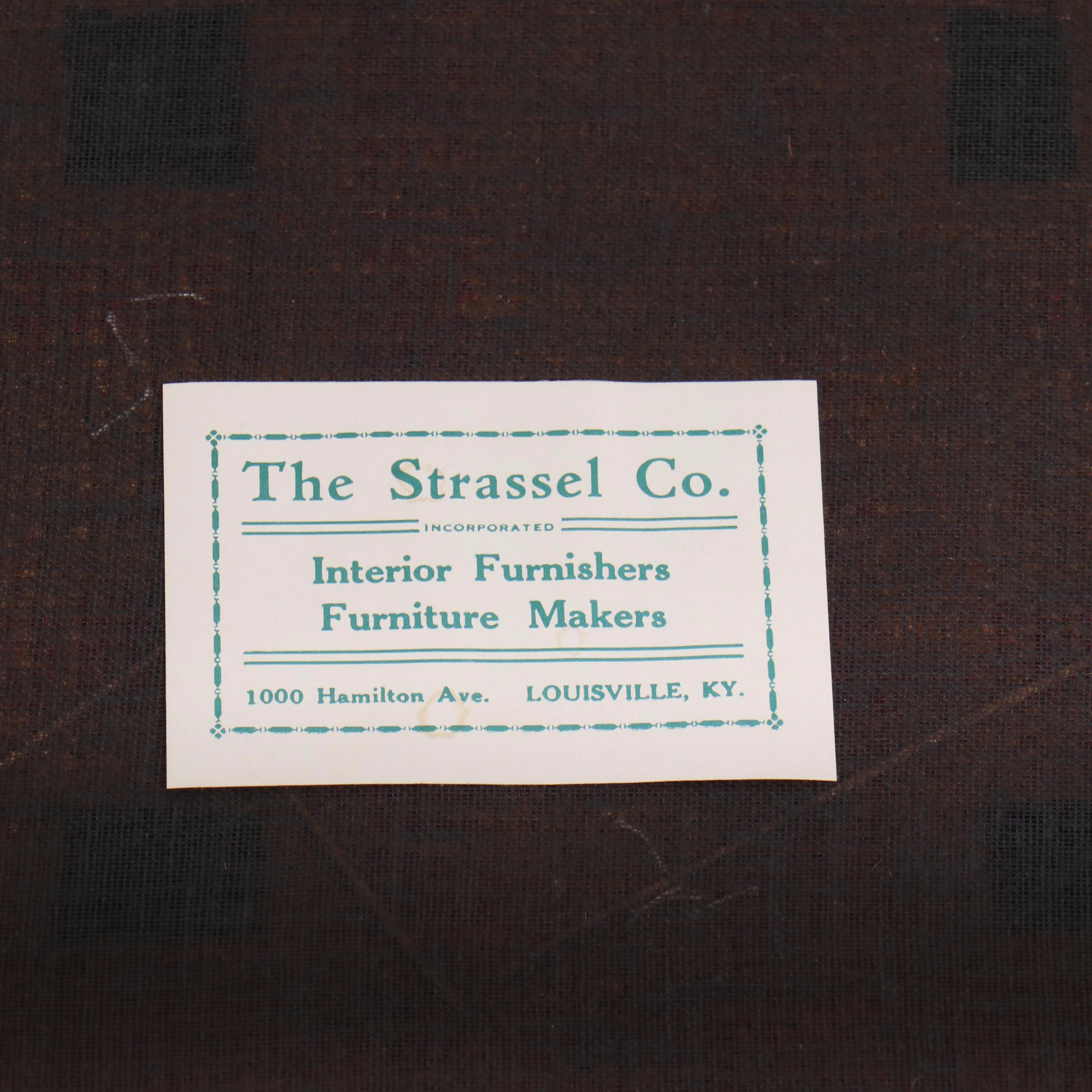 The Strassel Co. Chippendale Style Chinoiserie-Upholstered Wing Chair-and-a-Half