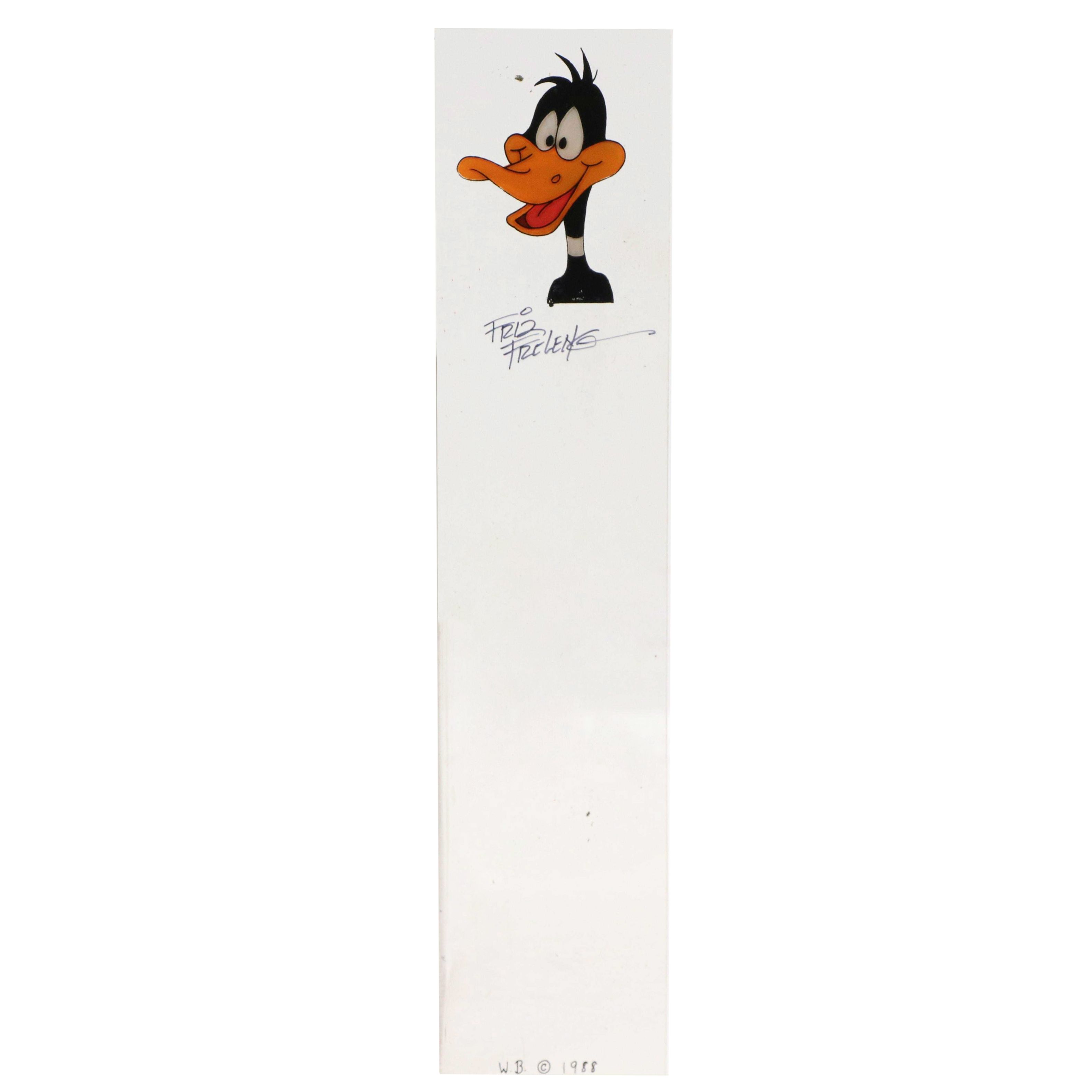 Fritz Freleng Painting on Acrylic of Daffy Duck