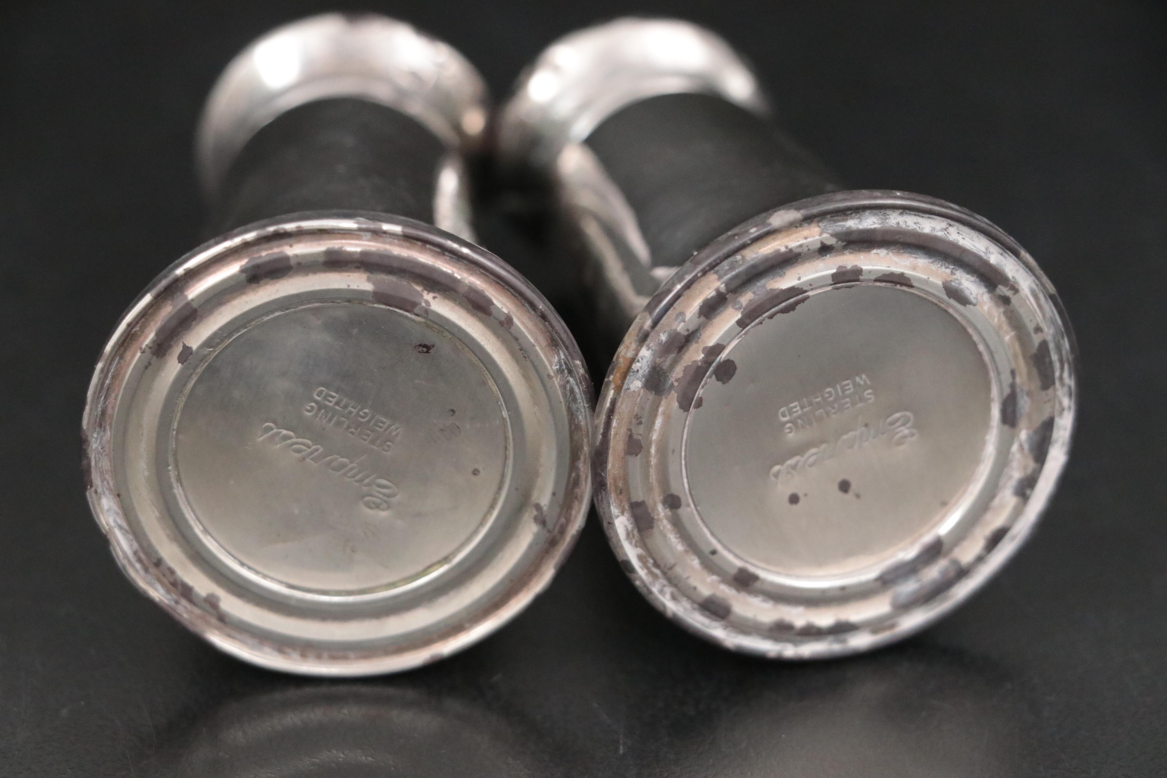 Japanese 950 Silver Shot Glasses with Other Sterling Table Accessories