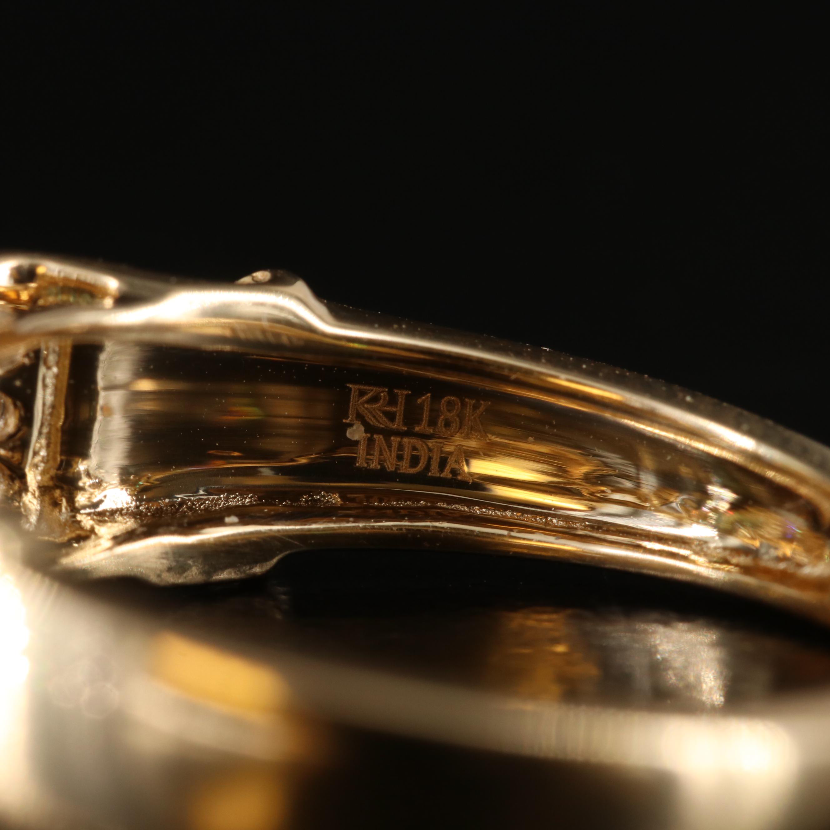 18K Demantoid and Diamond Ring