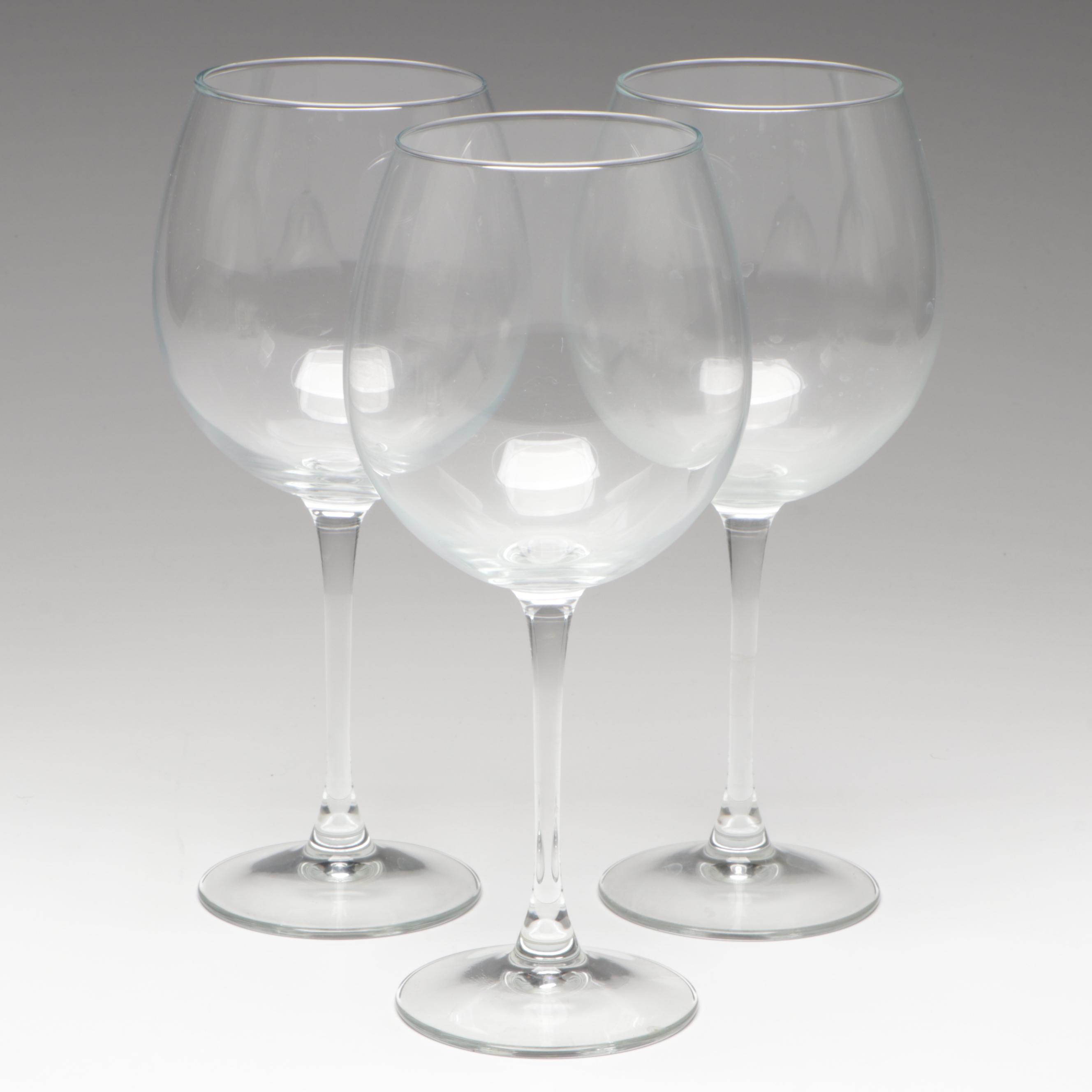 Kosta Boda Palm Tree Wine Glasses with Clear Glass Stemware Collection