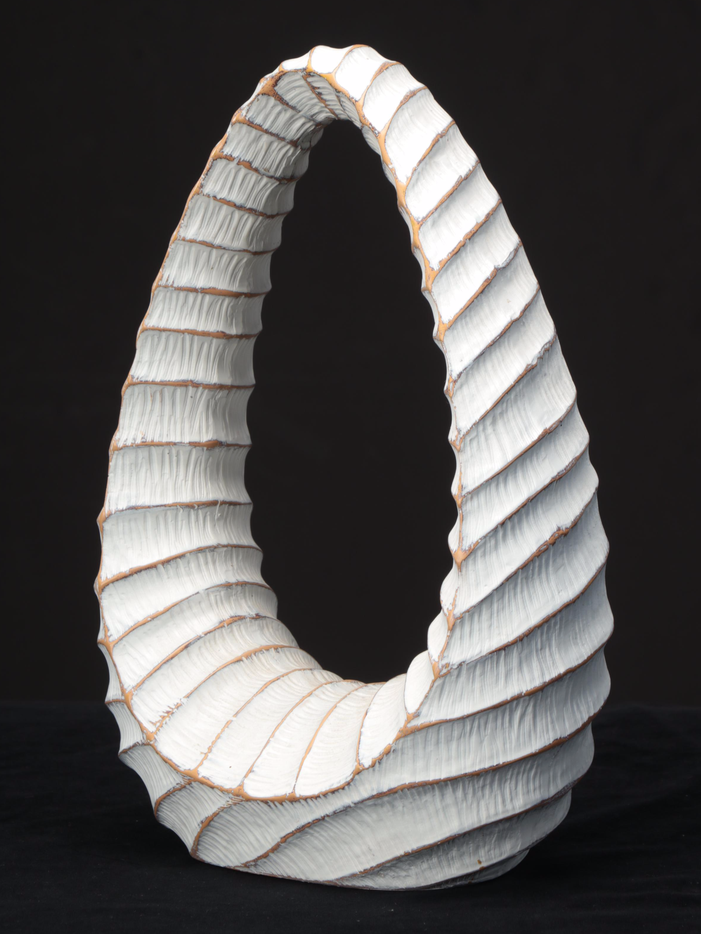 Textured Ceramic Floor Vases with Abstract Style Ceramic Sculpture