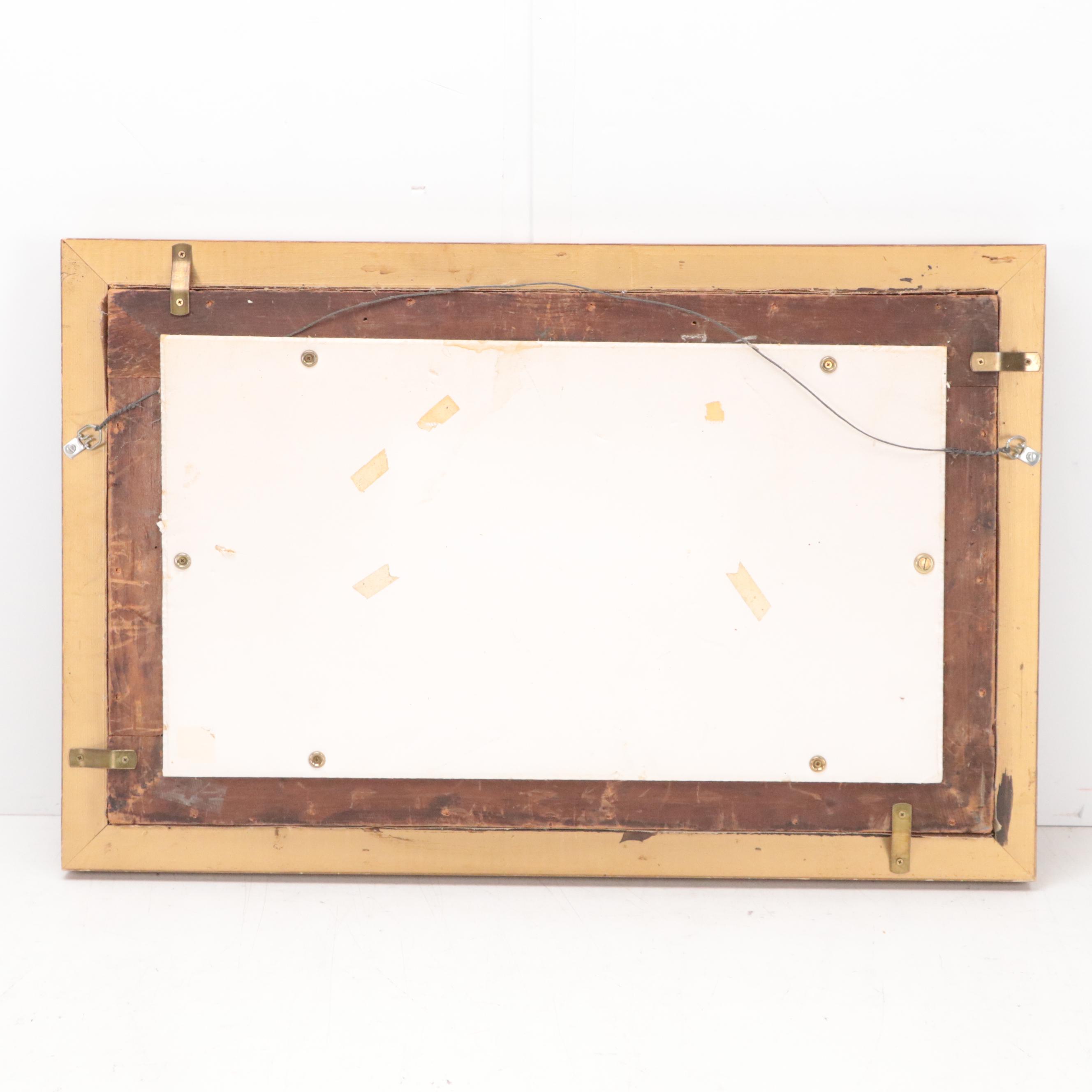 George Hetzel Wooded Landscape Oil Painting With Creek, 1890