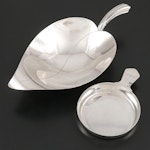 Tiffany & Co. Sterling Silver Porringer and Footed Leaf Dish