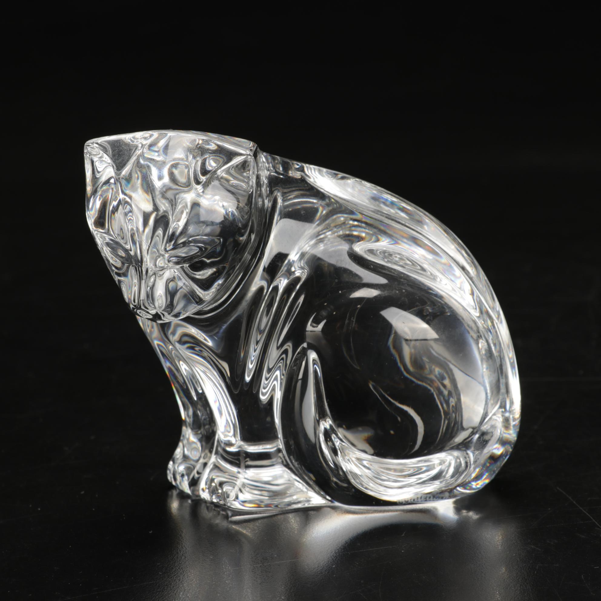 Waterford Crystal Cat Featured with Lenox and NAO by Lladró Cat Figurines