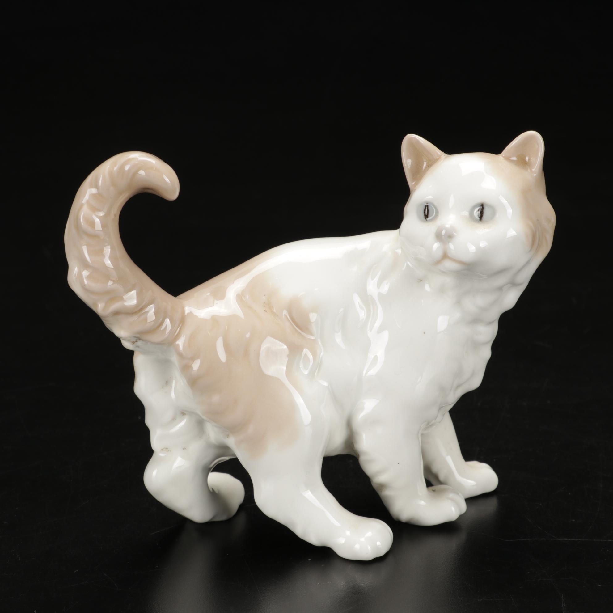 Waterford Crystal Cat Featured with Lenox and NAO by Lladró Cat Figurines