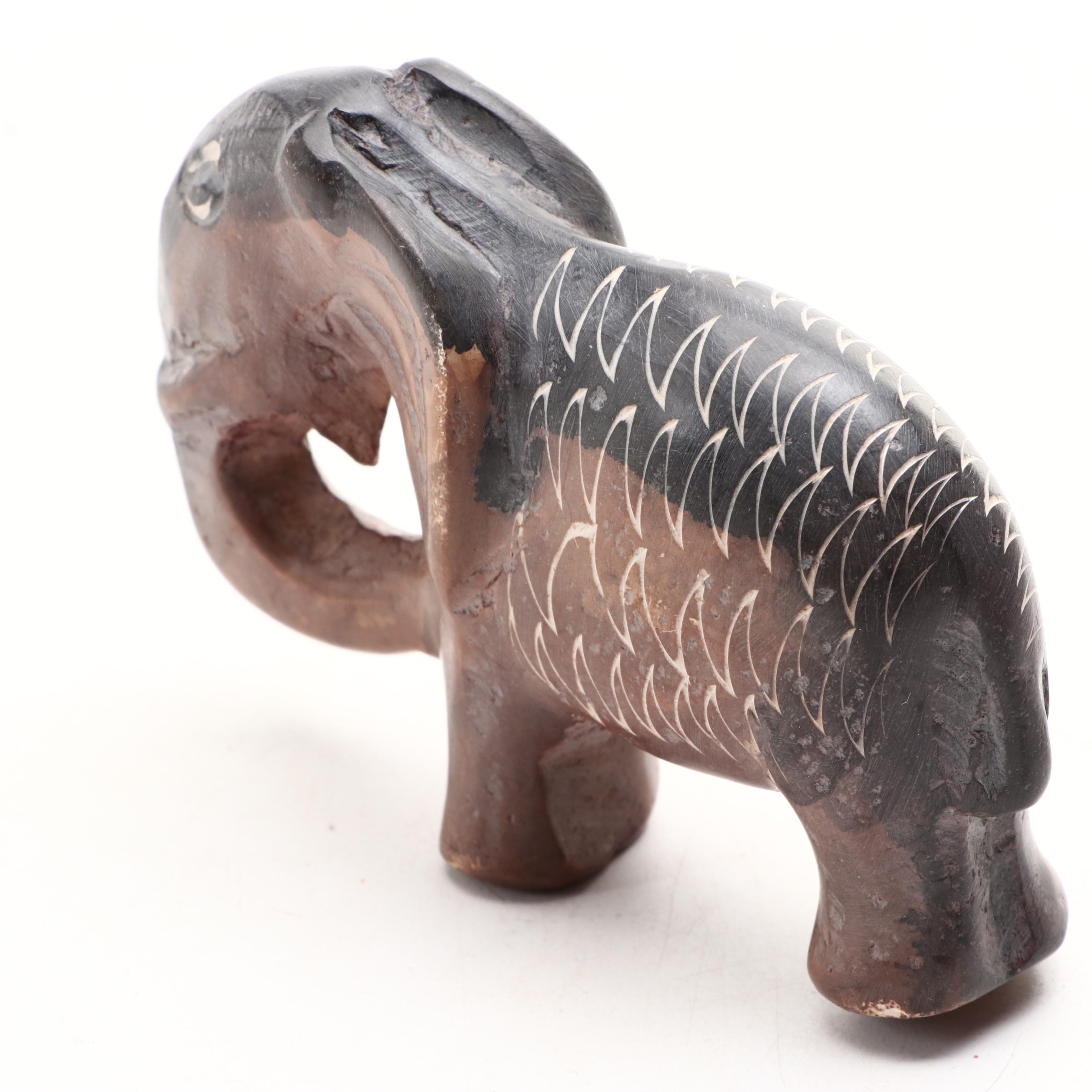 Banded Calcite Elephant, Obsidian Water Buffalo, Chinese Soapstone Dragon, More