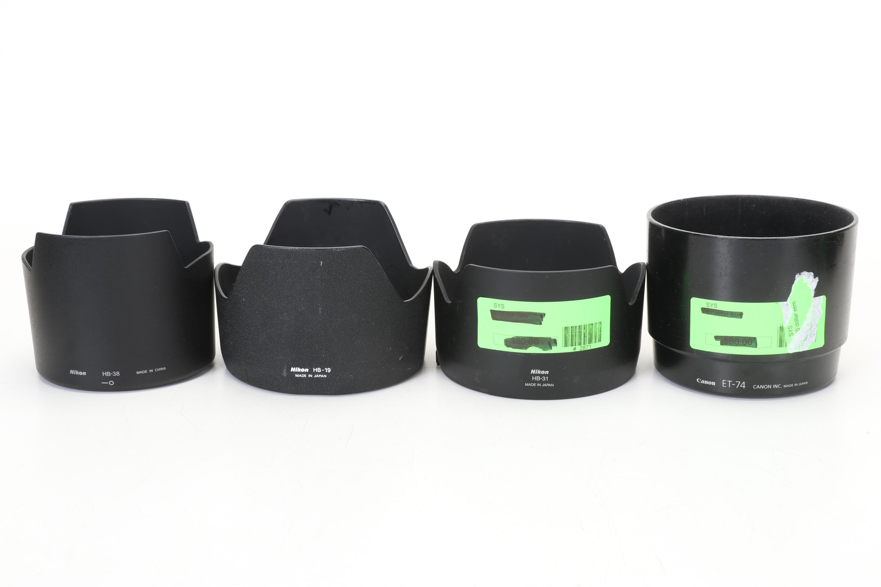 Nikon DX Lens with Nikon and Canon Lens Hoods