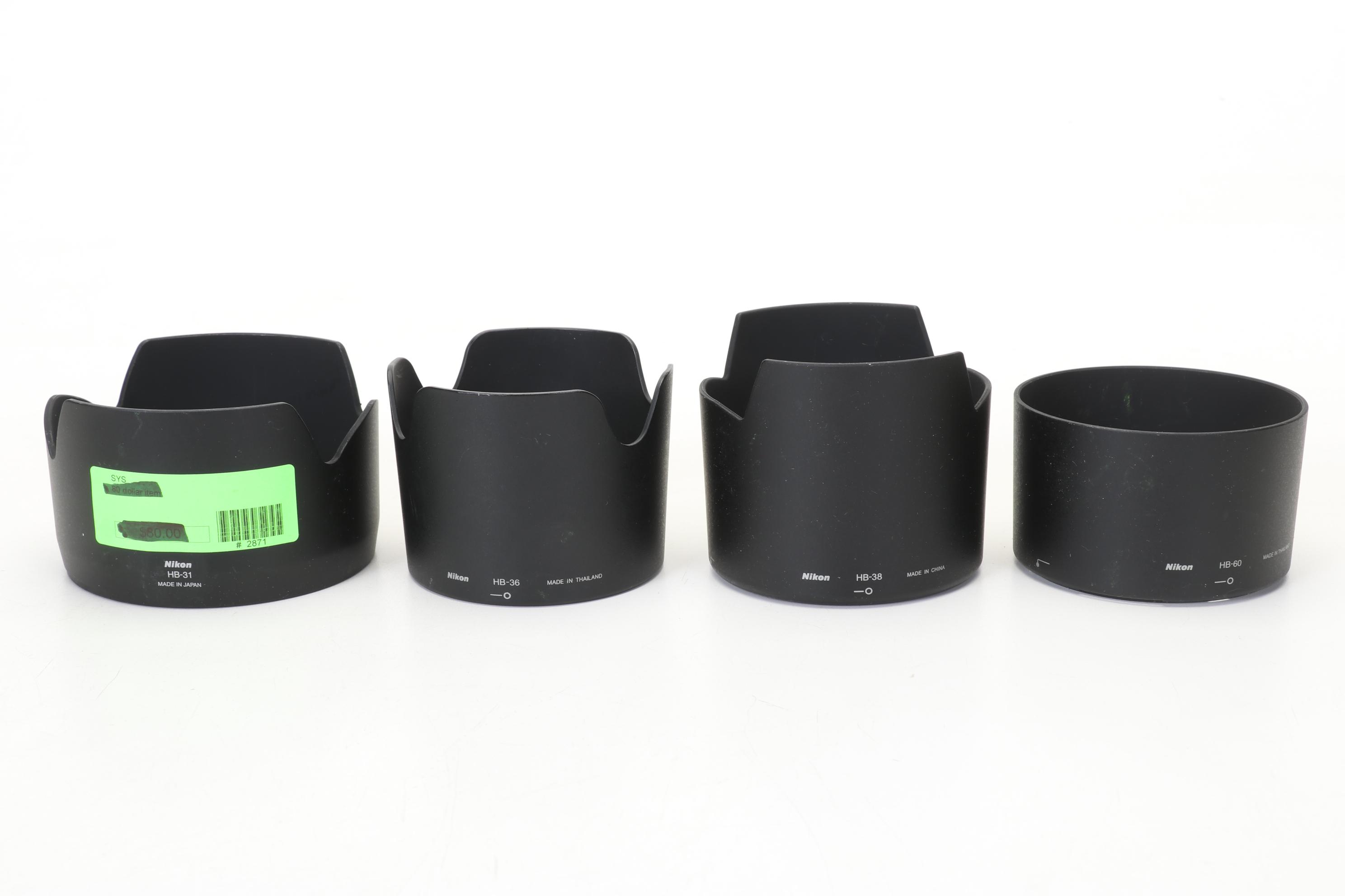 Nikon DX Lens with Nikon and Canon Lens Hoods