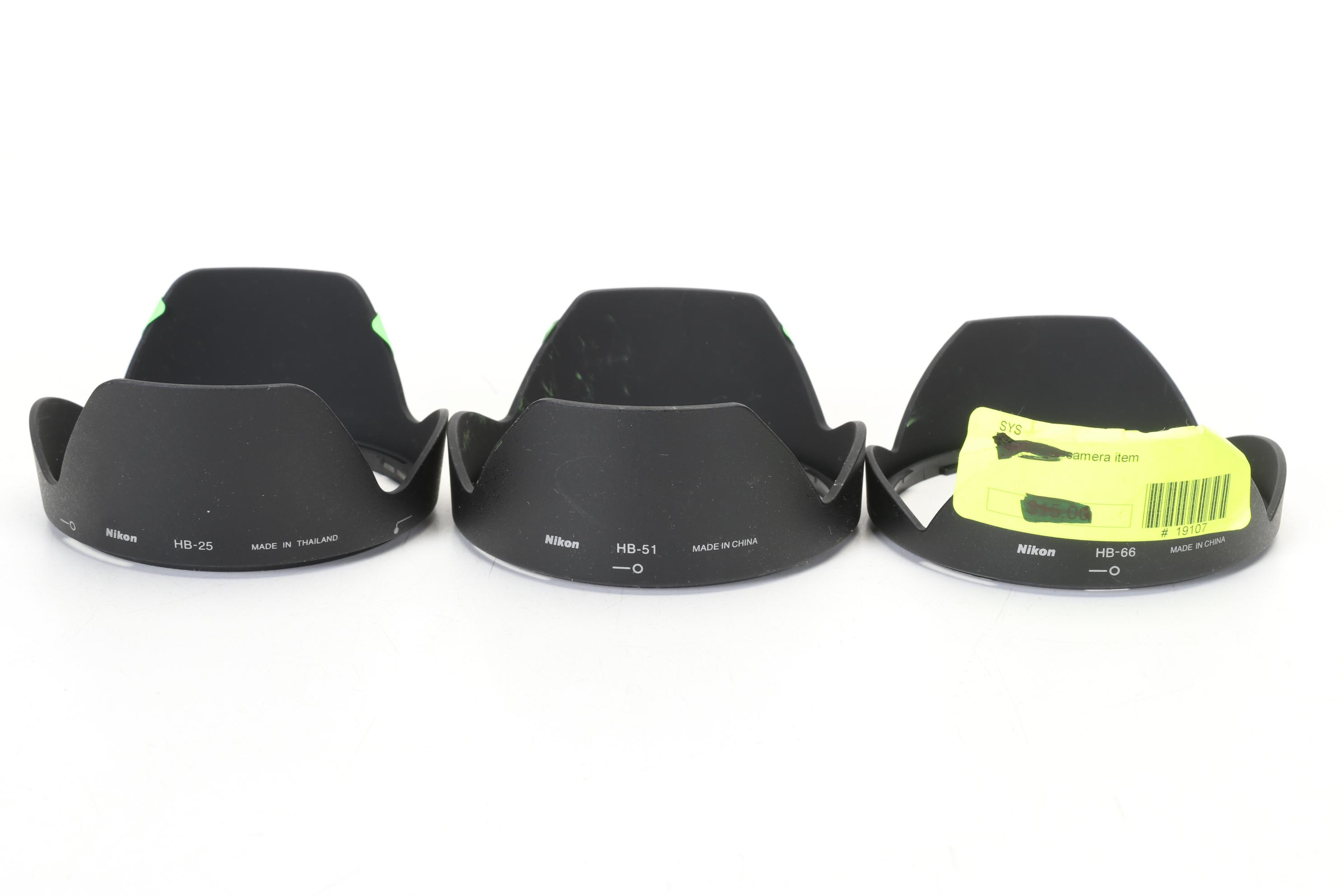 Nikon DX Lens with Nikon and Canon Lens Hoods