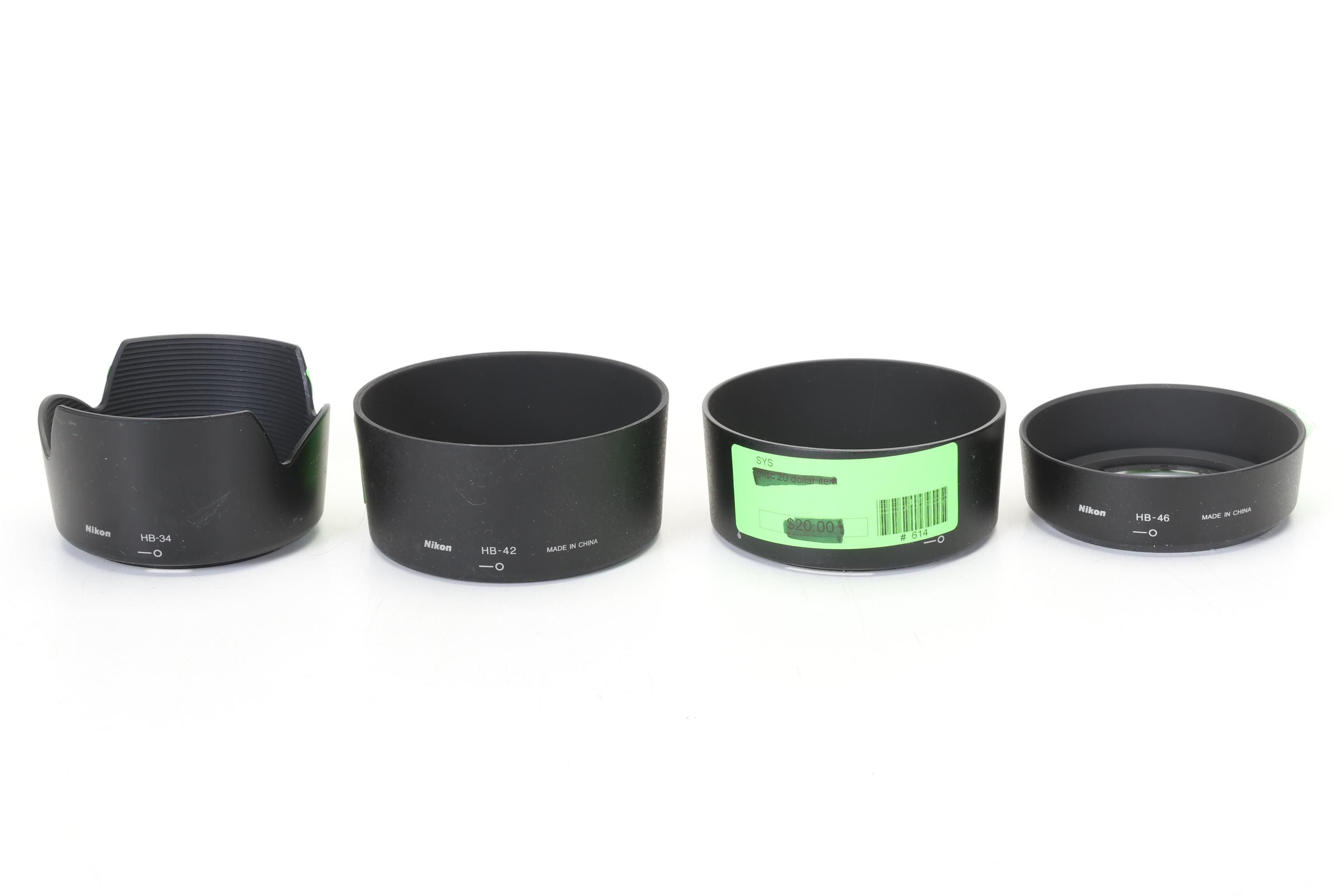 Nikon DX Lens with Nikon and Canon Lens Hoods