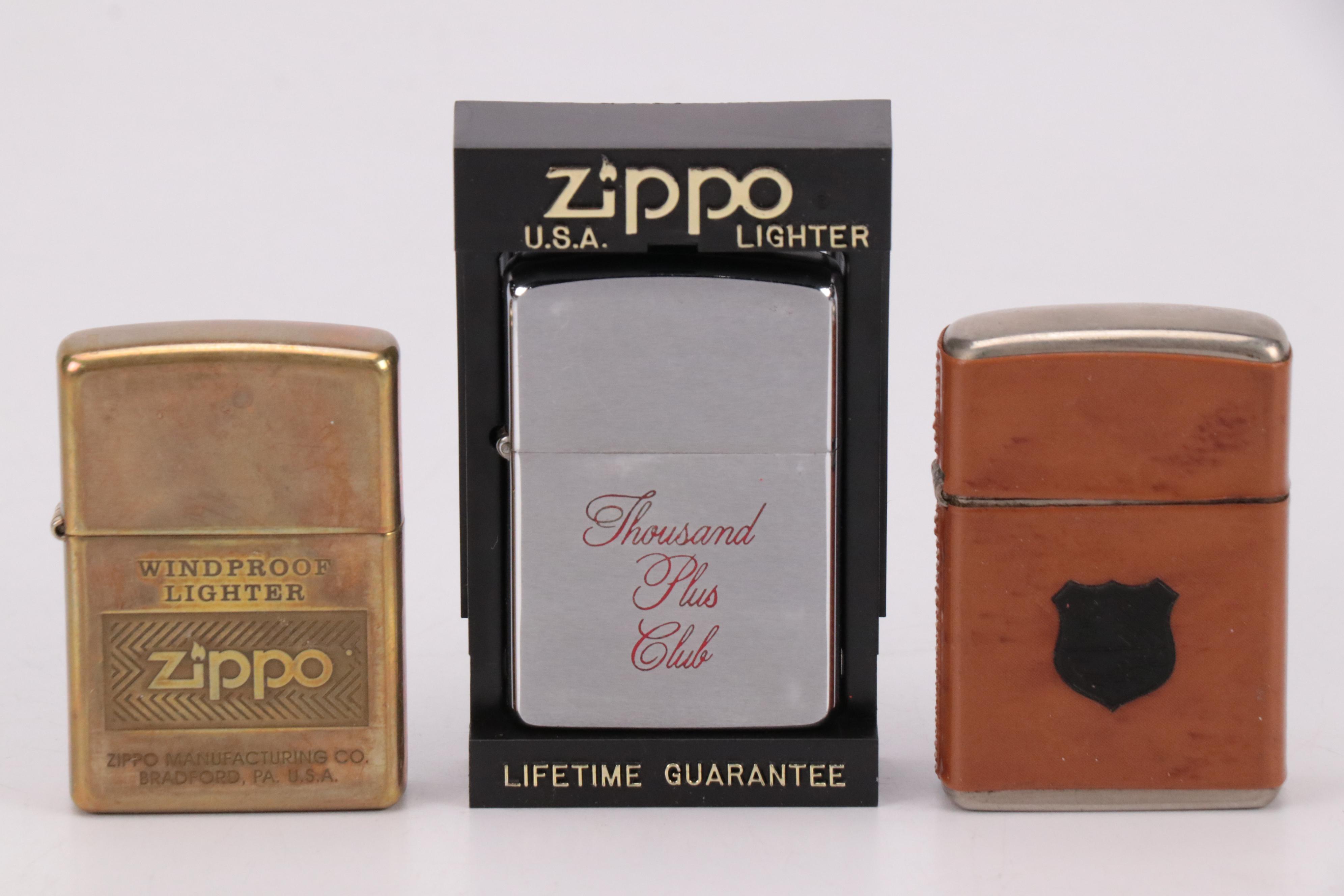 Vintage Lighter Assortment Featuring Windproof, Trench, and Novelty Styles