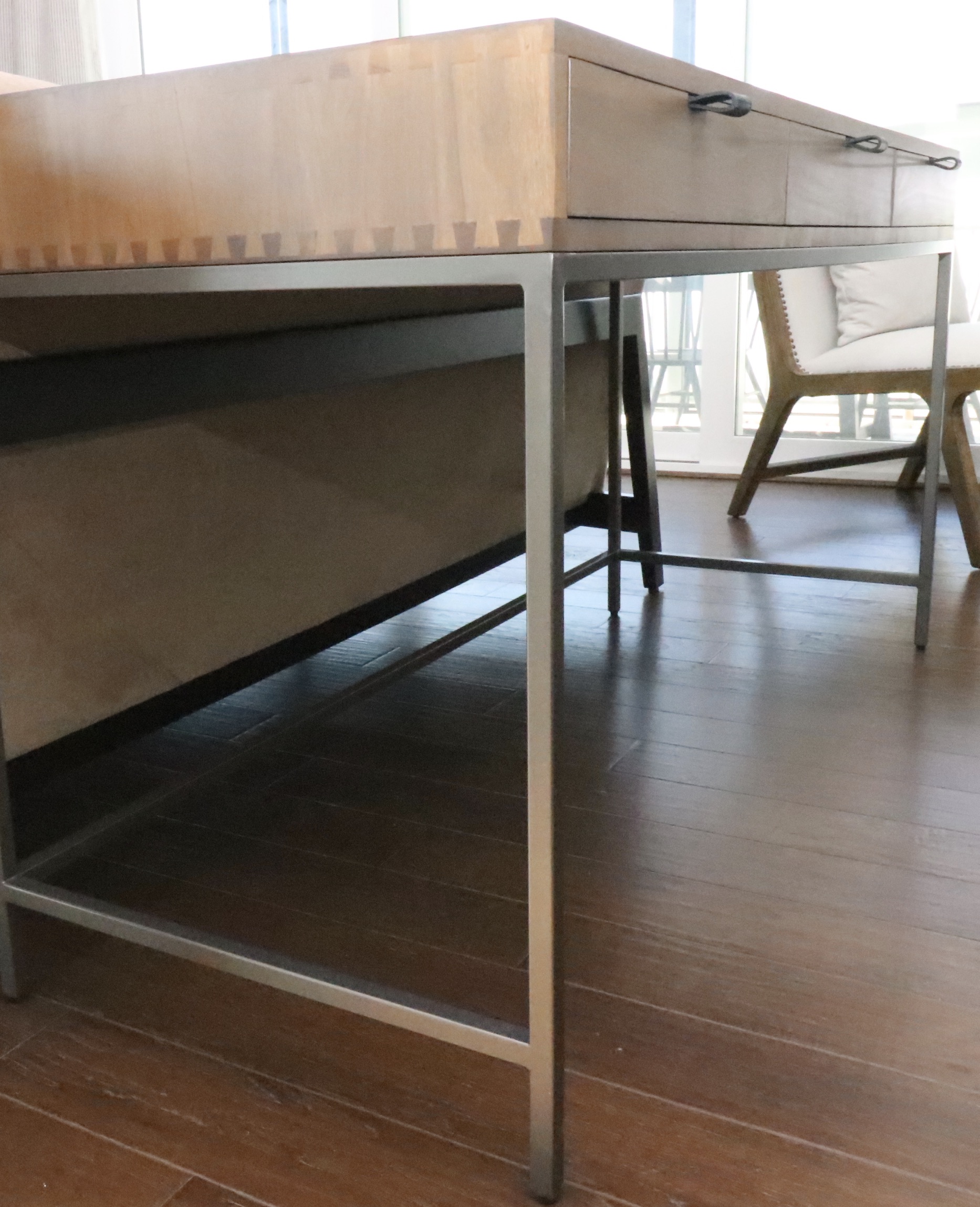 Four Hands "Trey" Modular Writing Desk and Home Meridian Desk Chair