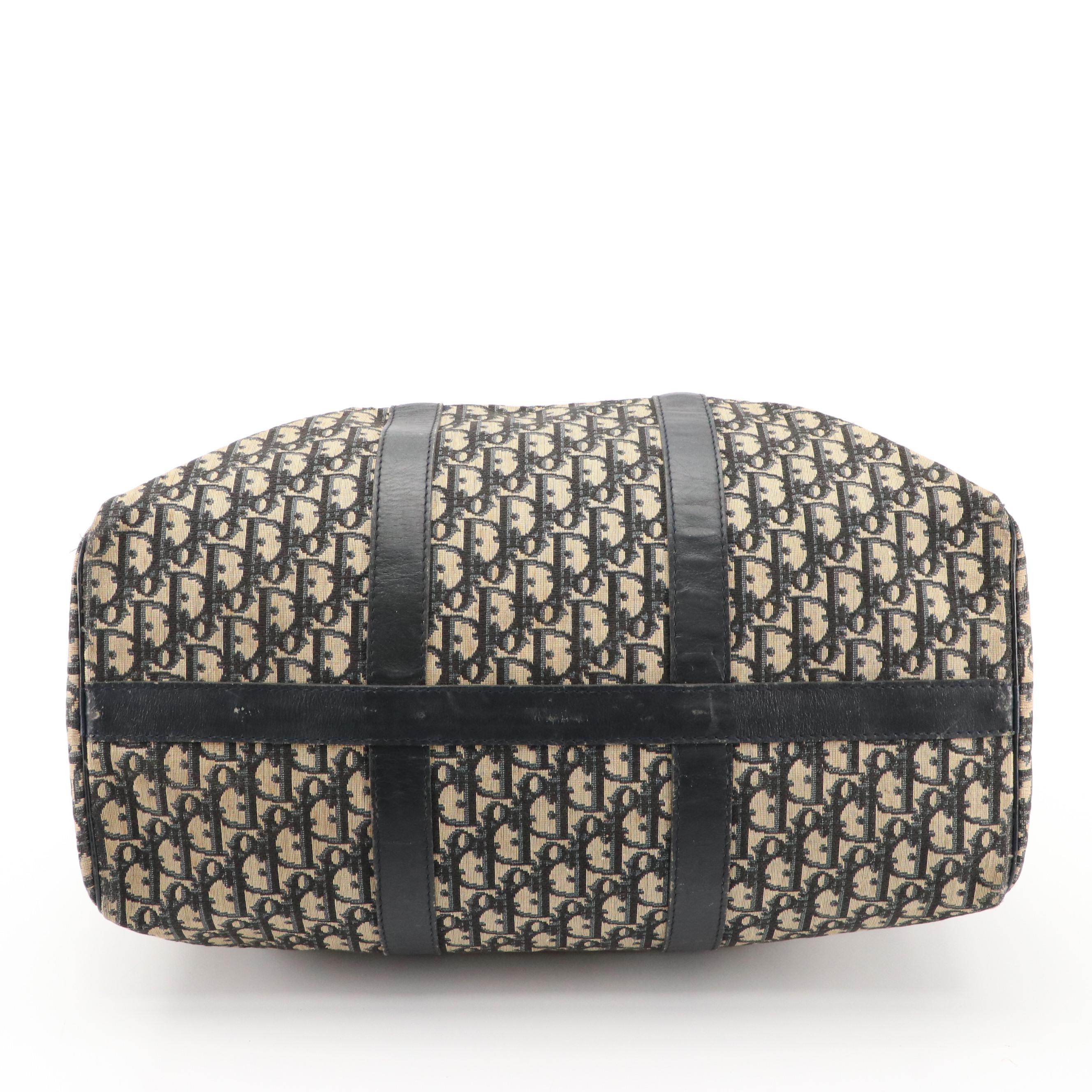 Christian Dior Trotter Duffel Bag in Dior Oblique Canvas and Leather