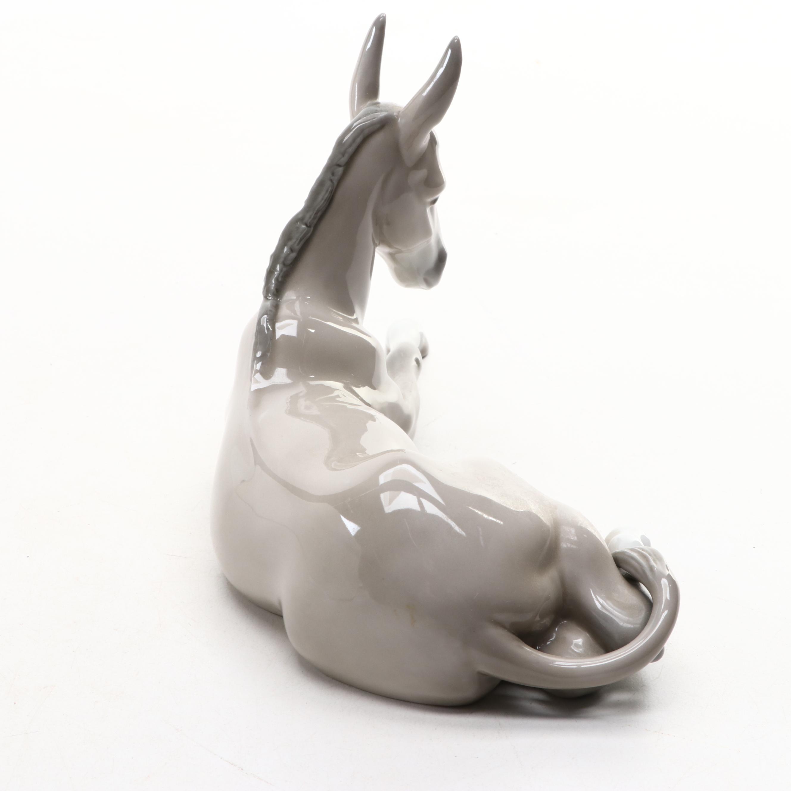 Lladró "Donkey" Porcelain Figurine Designed by Juan Huerta