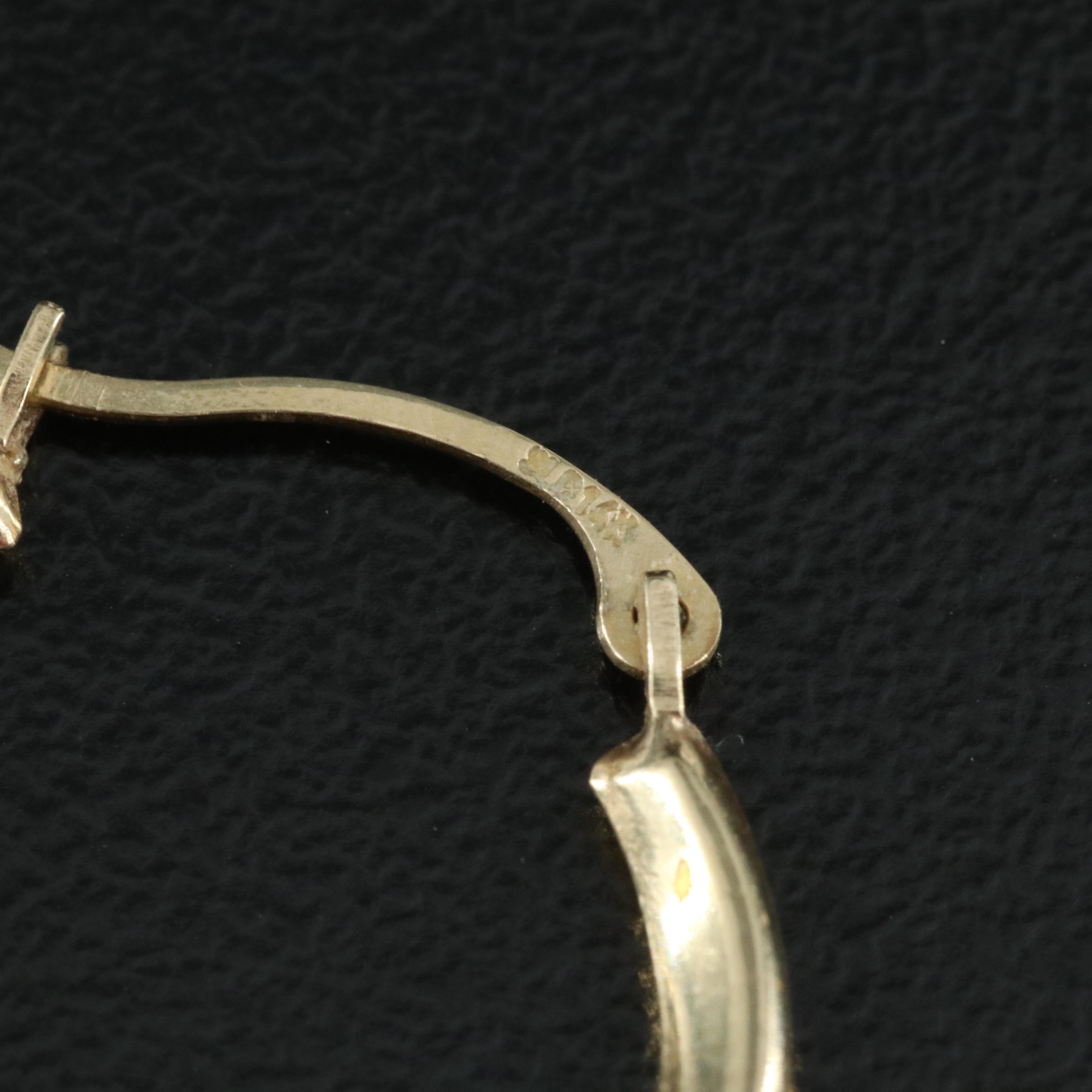 14K Hoops with Shell Enhancers