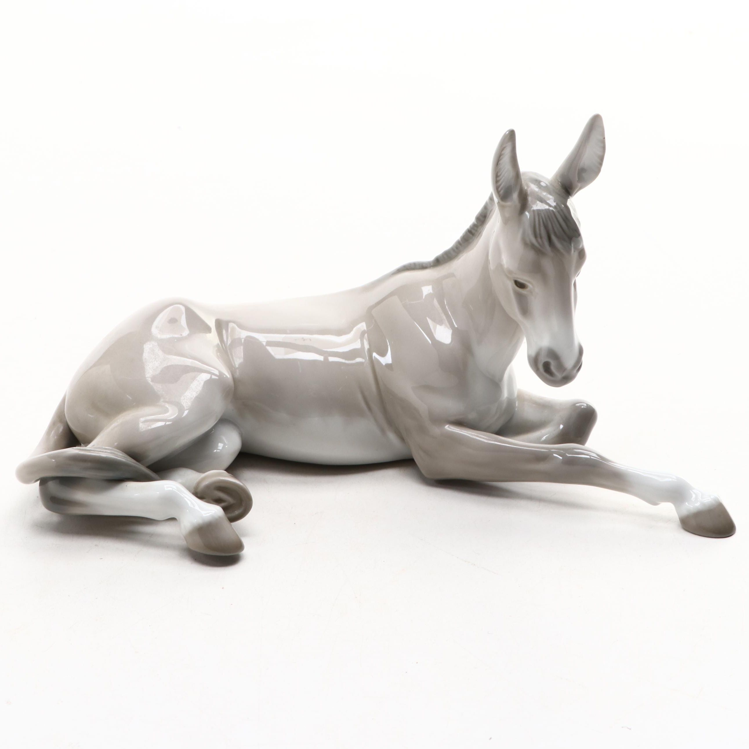 Lladró "Donkey" Porcelain Figurine Designed by Juan Huerta
