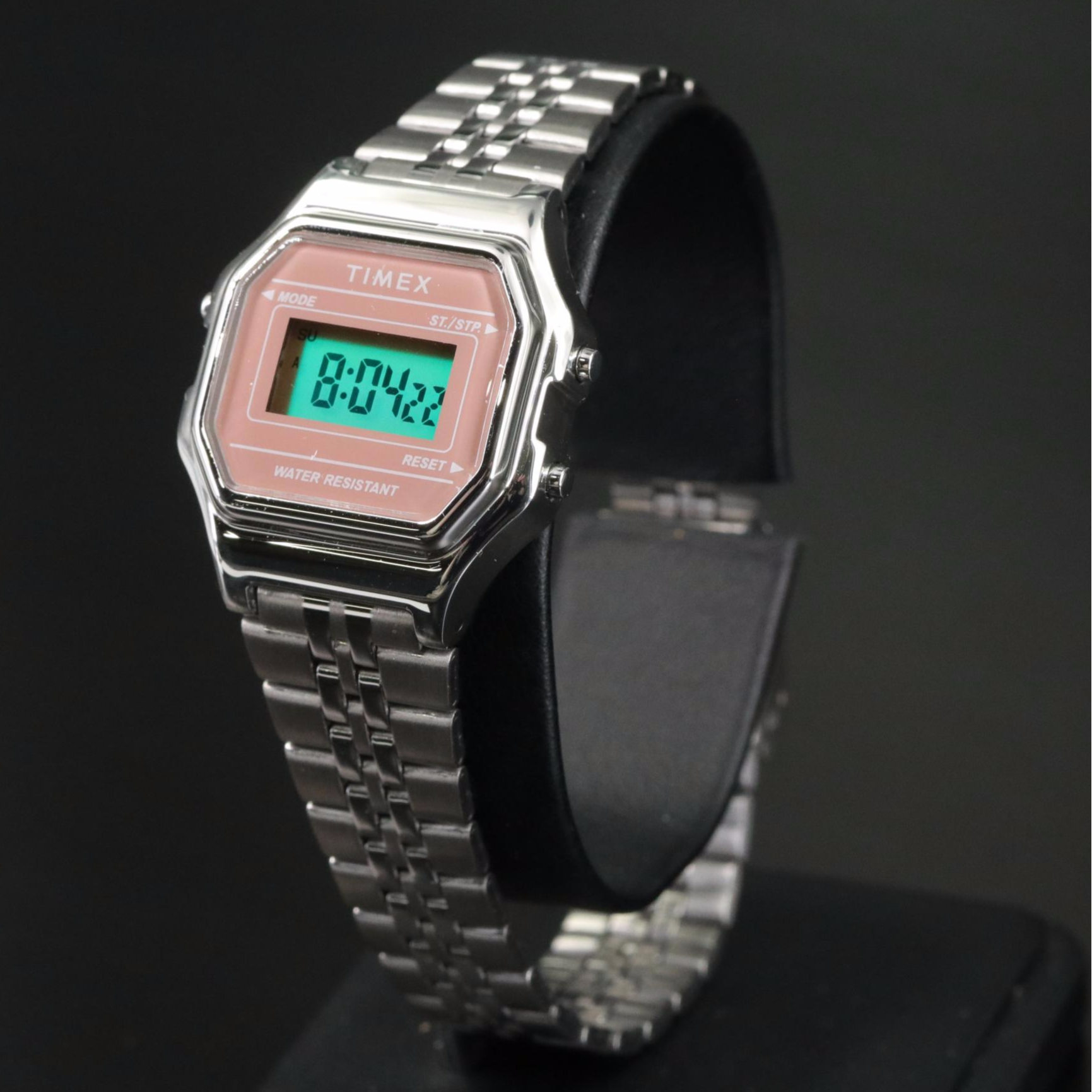 Timex Digital Mini 27 mm Quartz Watch with Stainless Steel Bracelet