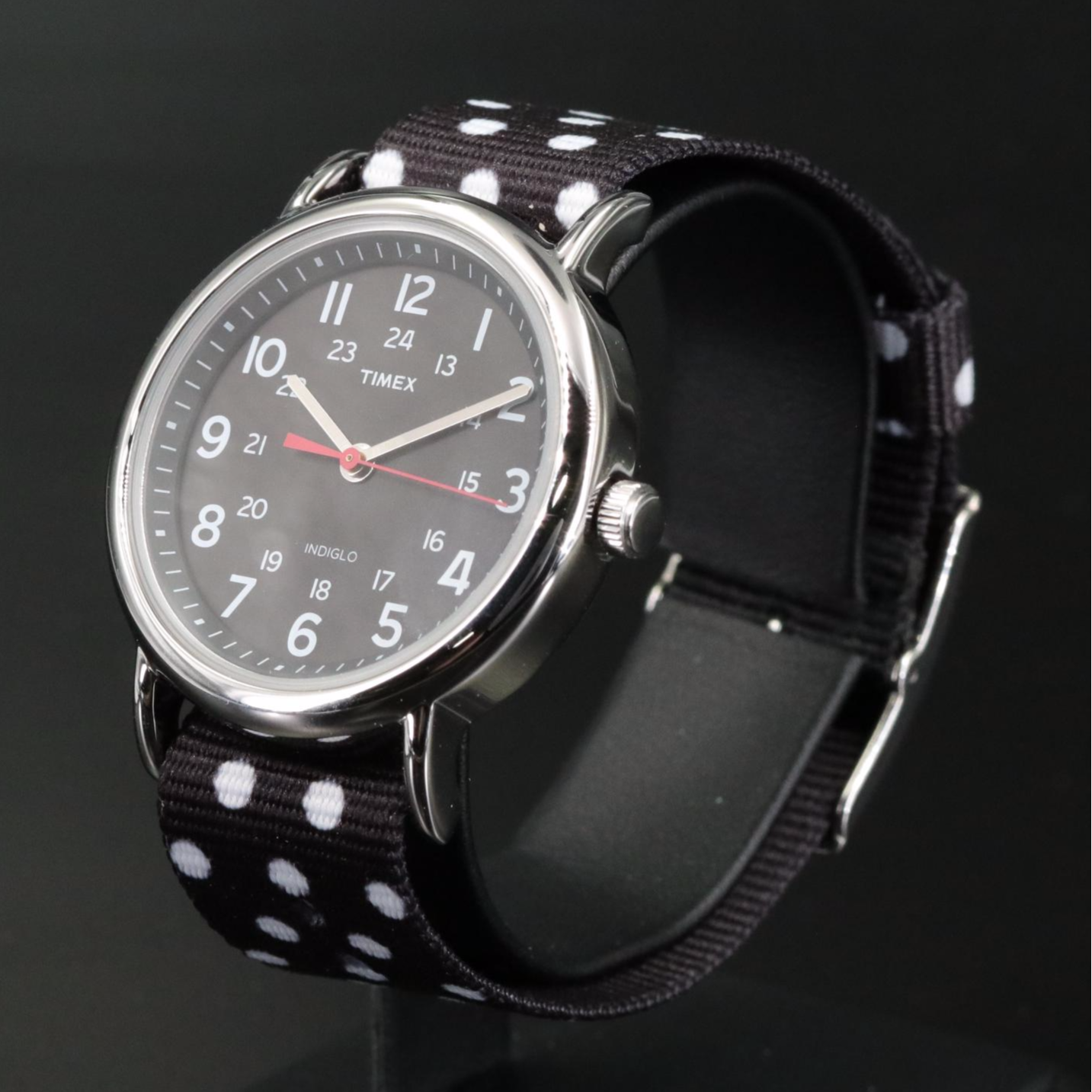 Timex Weekender 38 mm Black Dial Quartz Watch with Reversible Strap