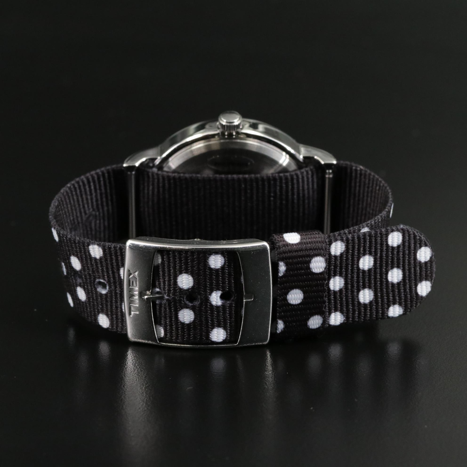 Timex Weekender 38 mm Black Dial Quartz Watch with Reversible Strap