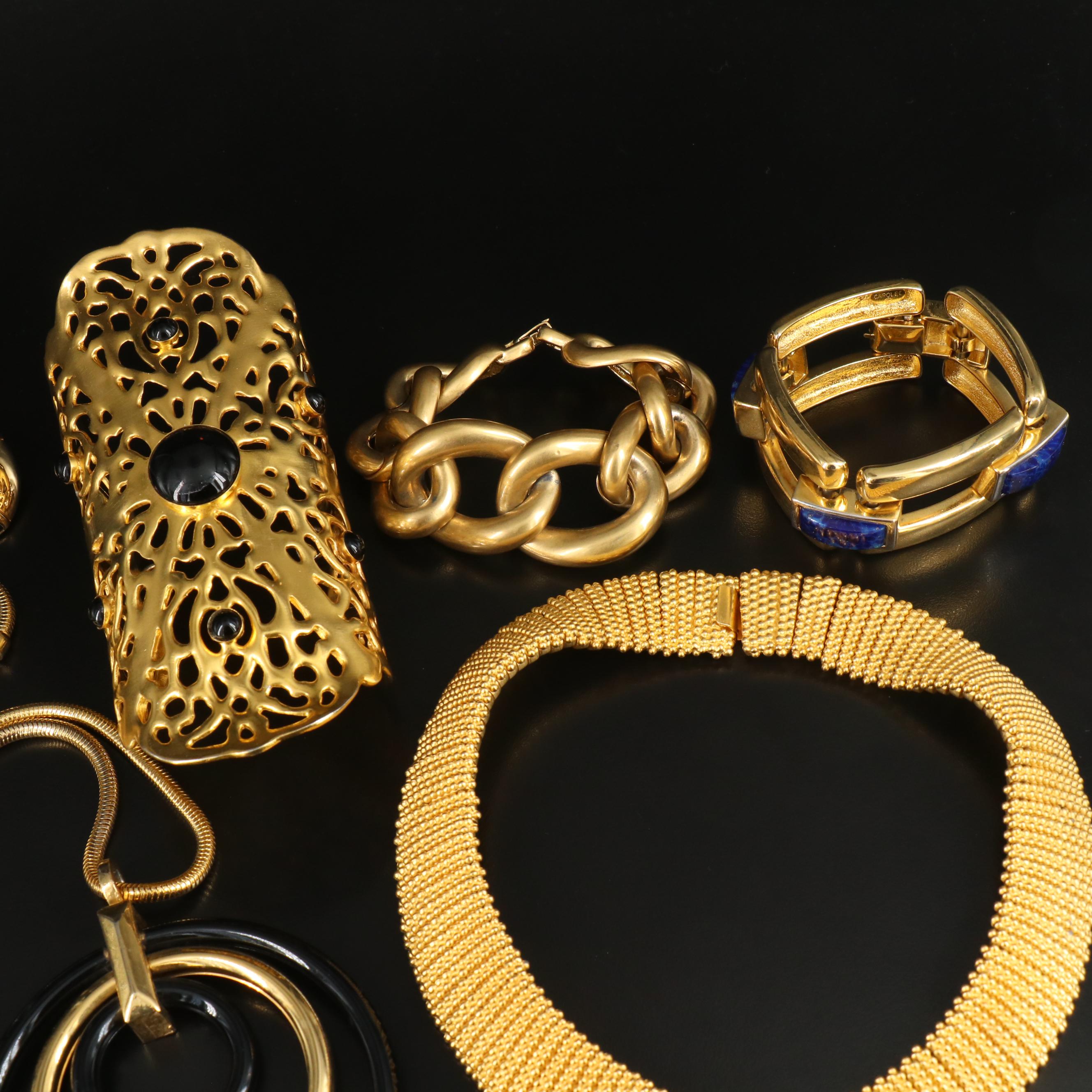 Givenchy Button Earrings & Wendy Olinger Arm Cuff Featured in Jewelry Collection