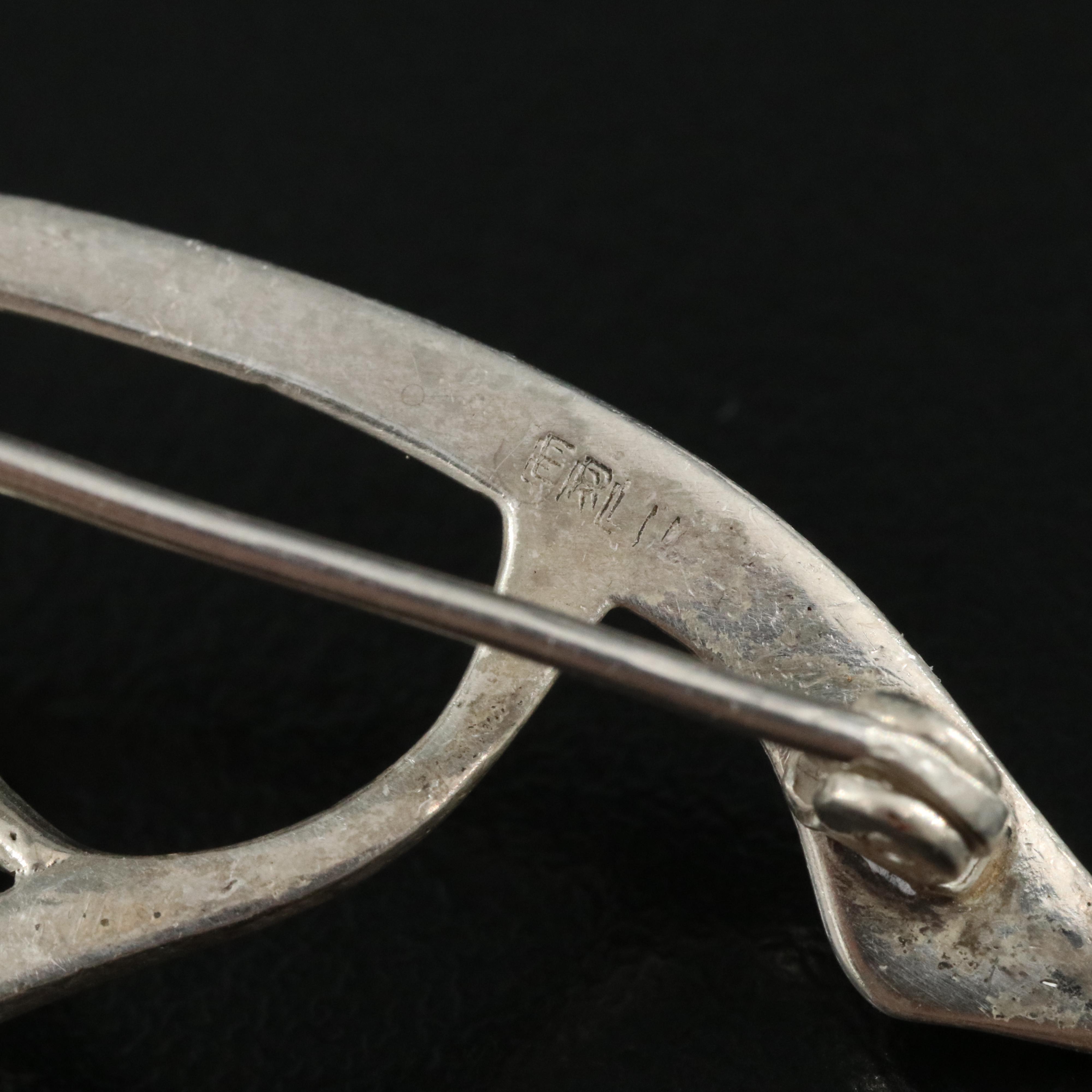 Sterling Rose Brooch