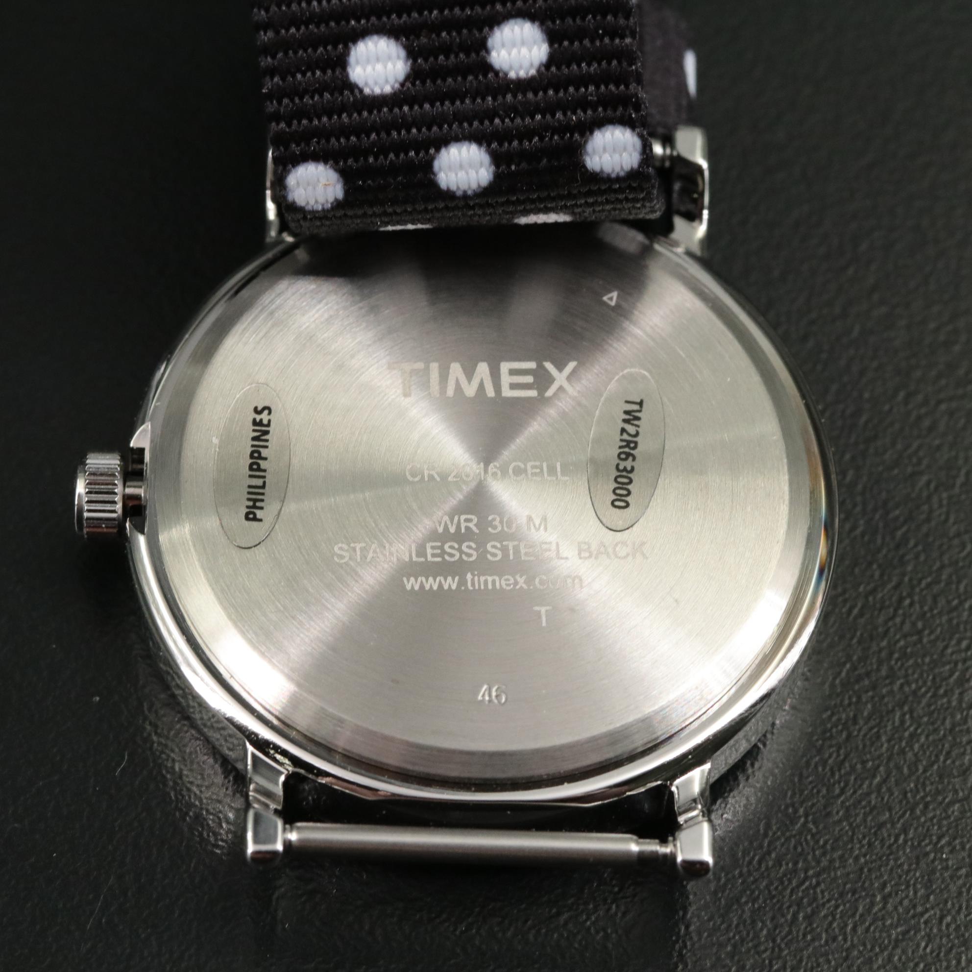Timex Weekender 38 mm Black Dial Quartz Watch with Reversible Strap
