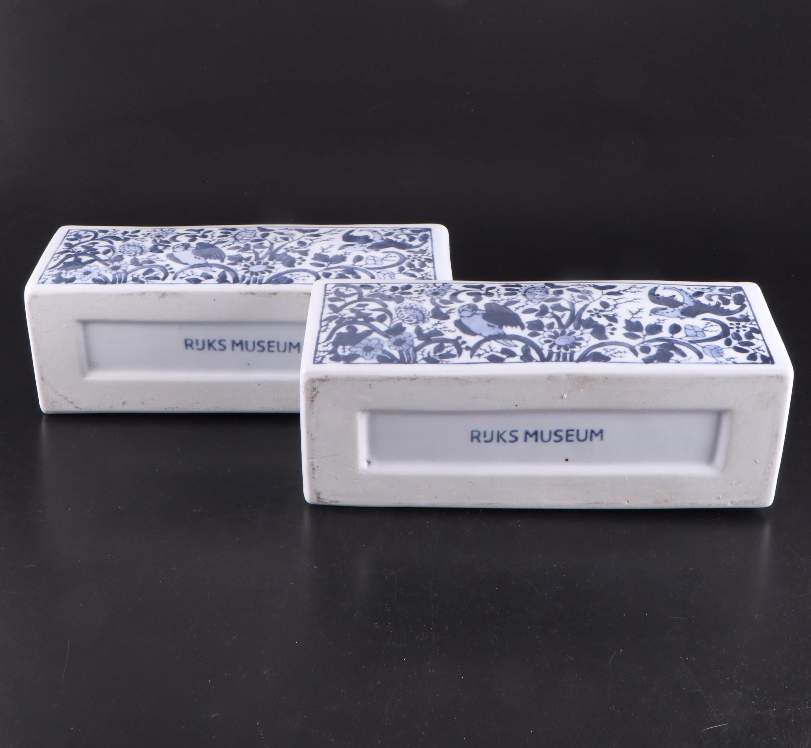 Rijksmuseum Delft Blue Flower Holders, Beehive Candlestick