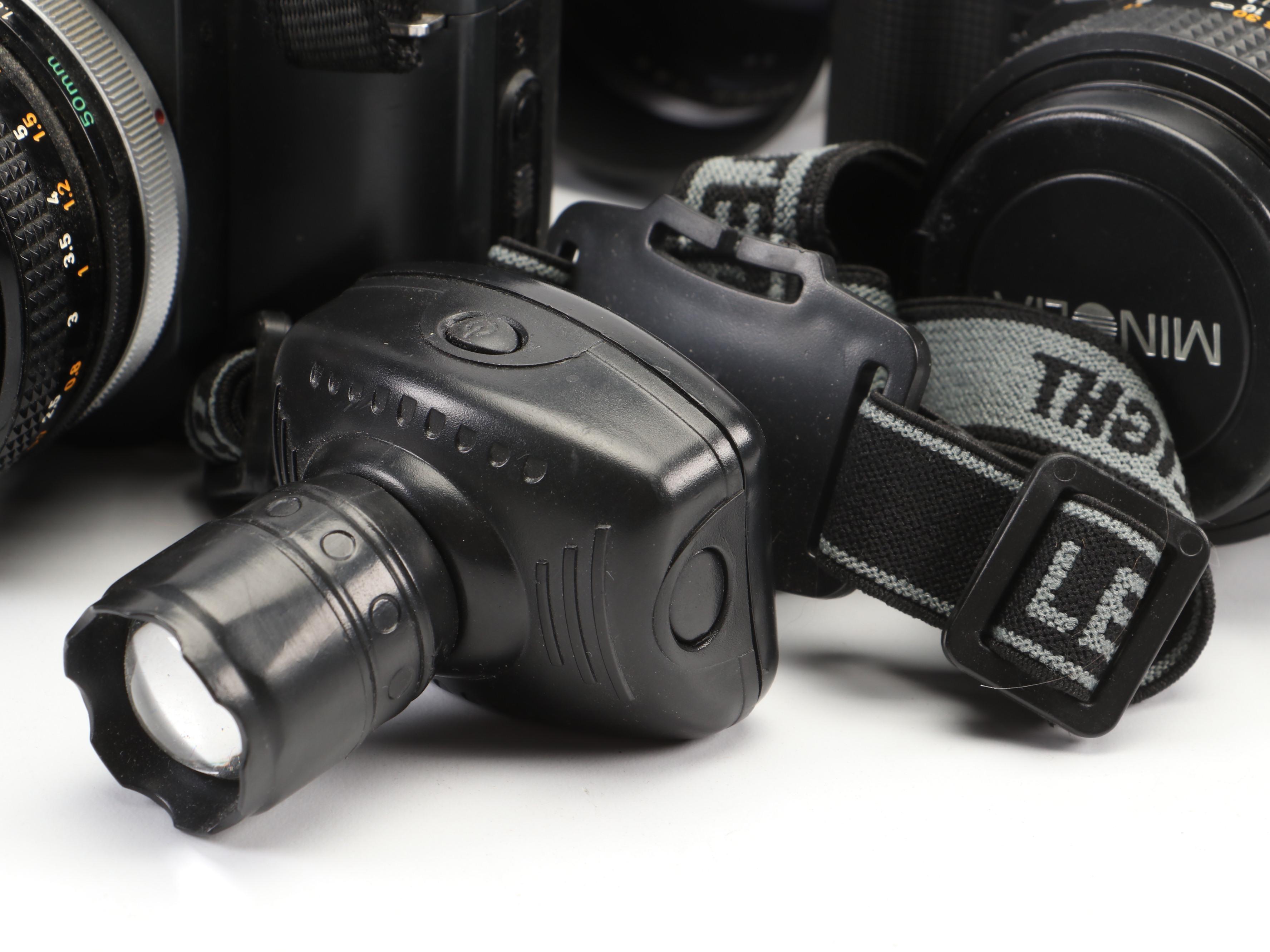 Canon, Minolta, Konica Film and Digital Cameras With Nikonos Underwater Camera