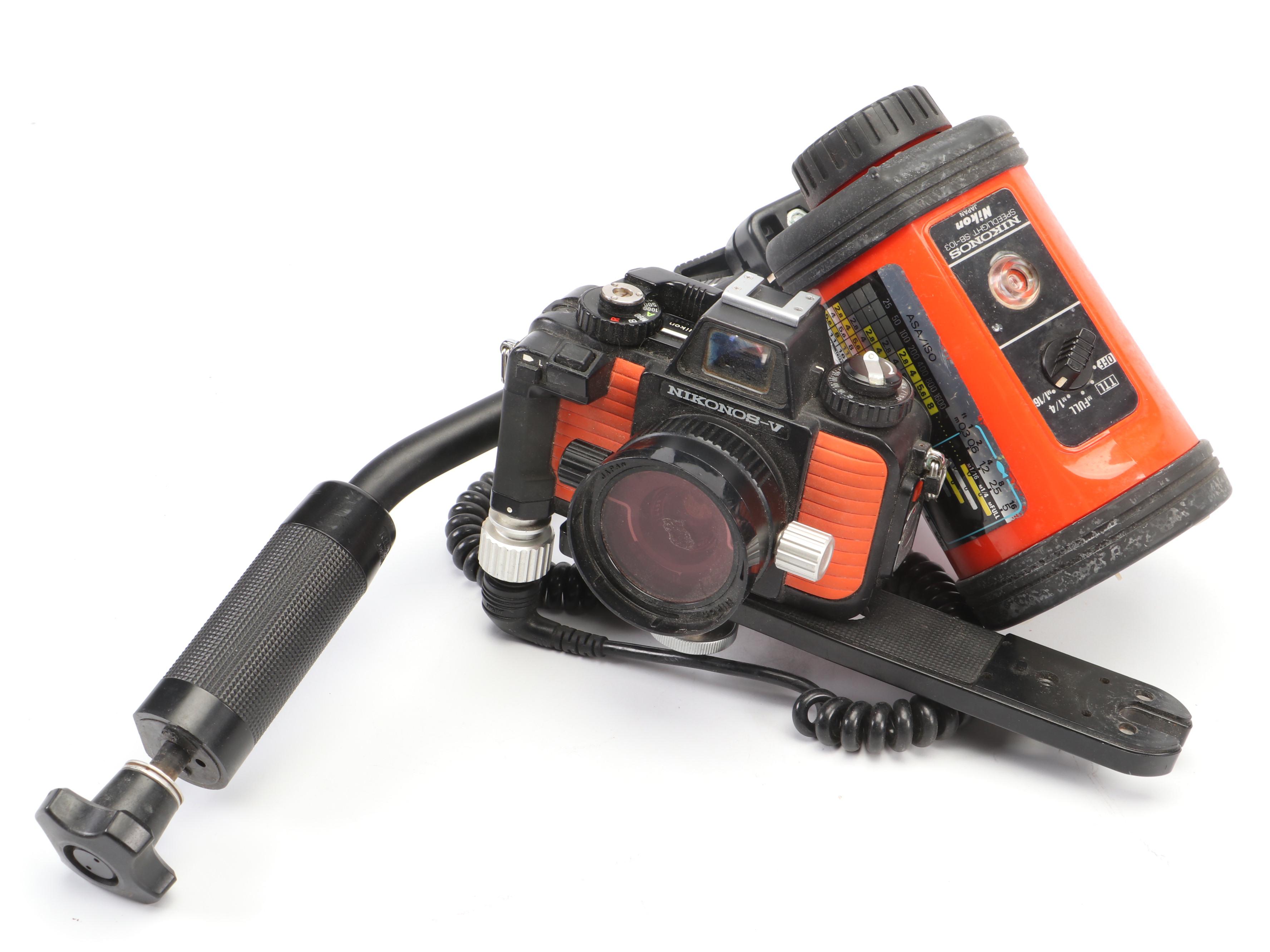 Canon, Minolta, Konica Film and Digital Cameras With Nikonos Underwater Camera