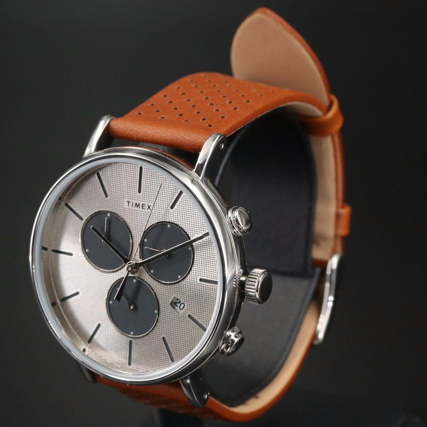 Timex Fairfield Supernova Chronograph Quartz Watch with Leather Strap