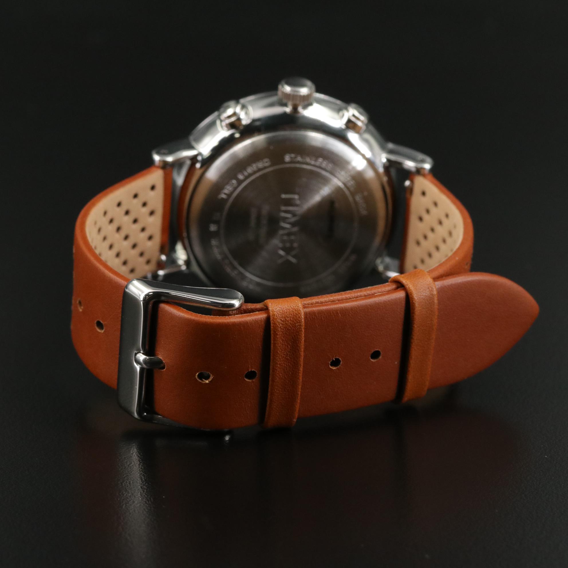 Timex Fairfield Supernova Chronograph Quartz Watch with Leather Strap