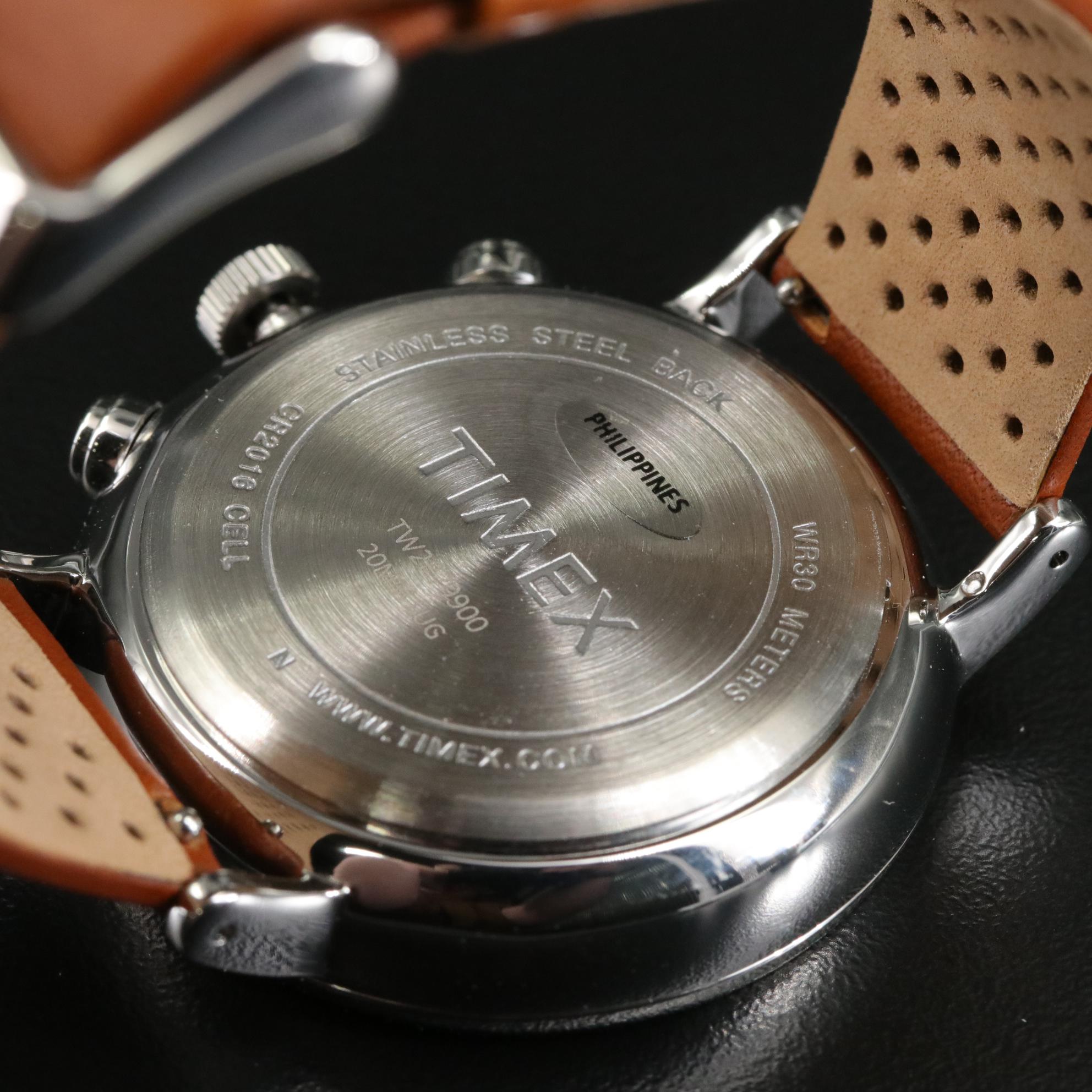 Timex Fairfield Supernova Chronograph Quartz Watch with Leather Strap