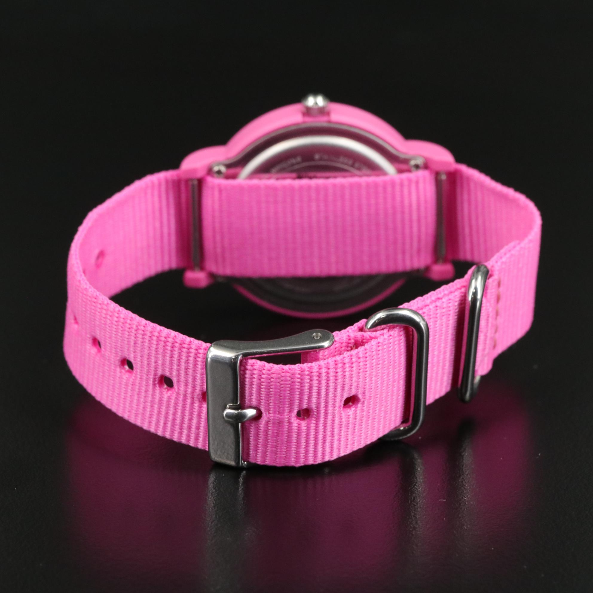 Timex Weekender Color Rush Quartz Watch in Pink with Multicolored Fabric Strap