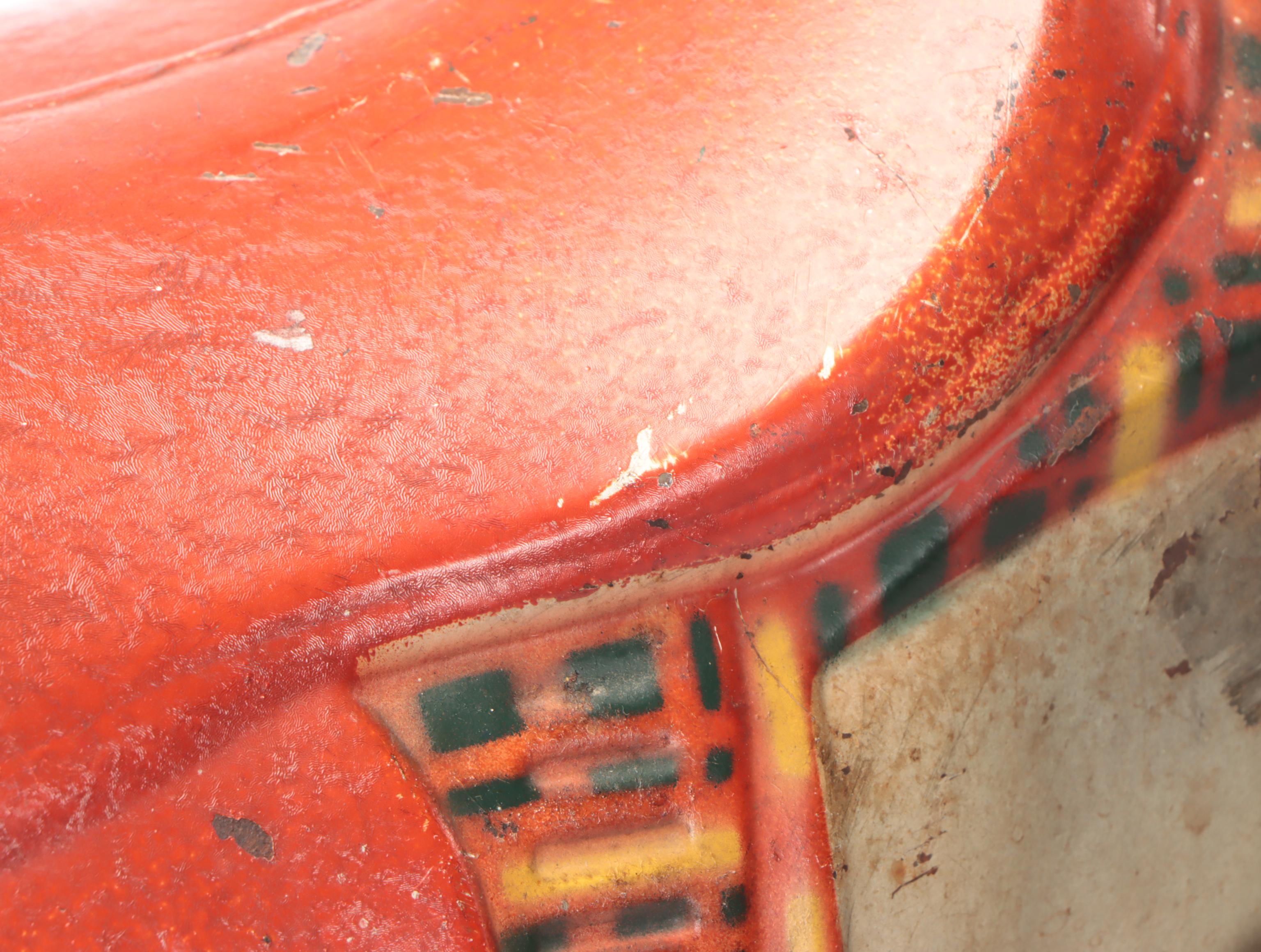 Mobo Painted Metal Child's Ride-On-Horse Toy, Mid-20th Century