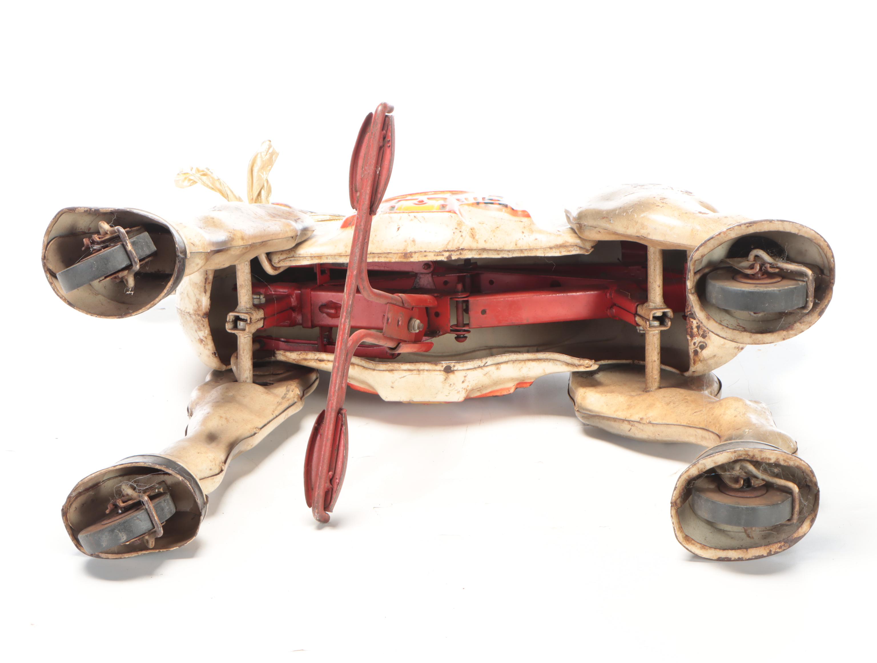 Mobo Painted Metal Child's Ride-On-Horse Toy, Mid-20th Century