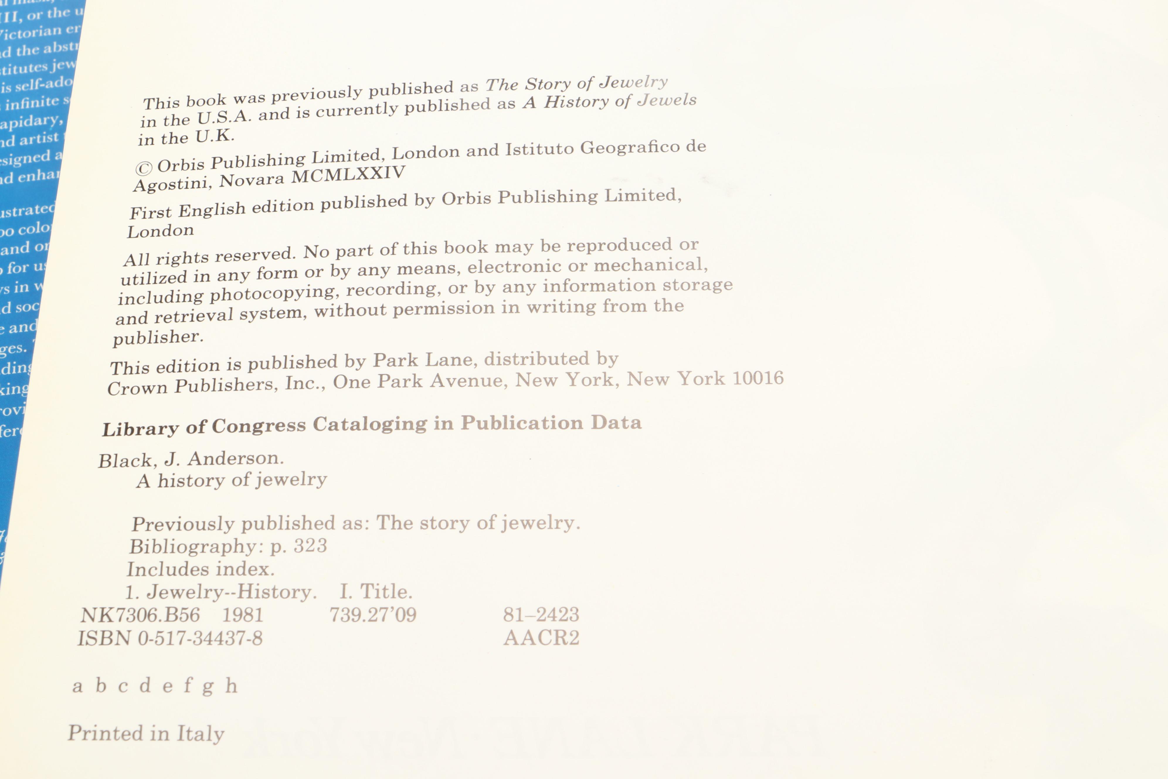 "A History of Jewelry" by J. Anderson Black and More Nonfiction Books