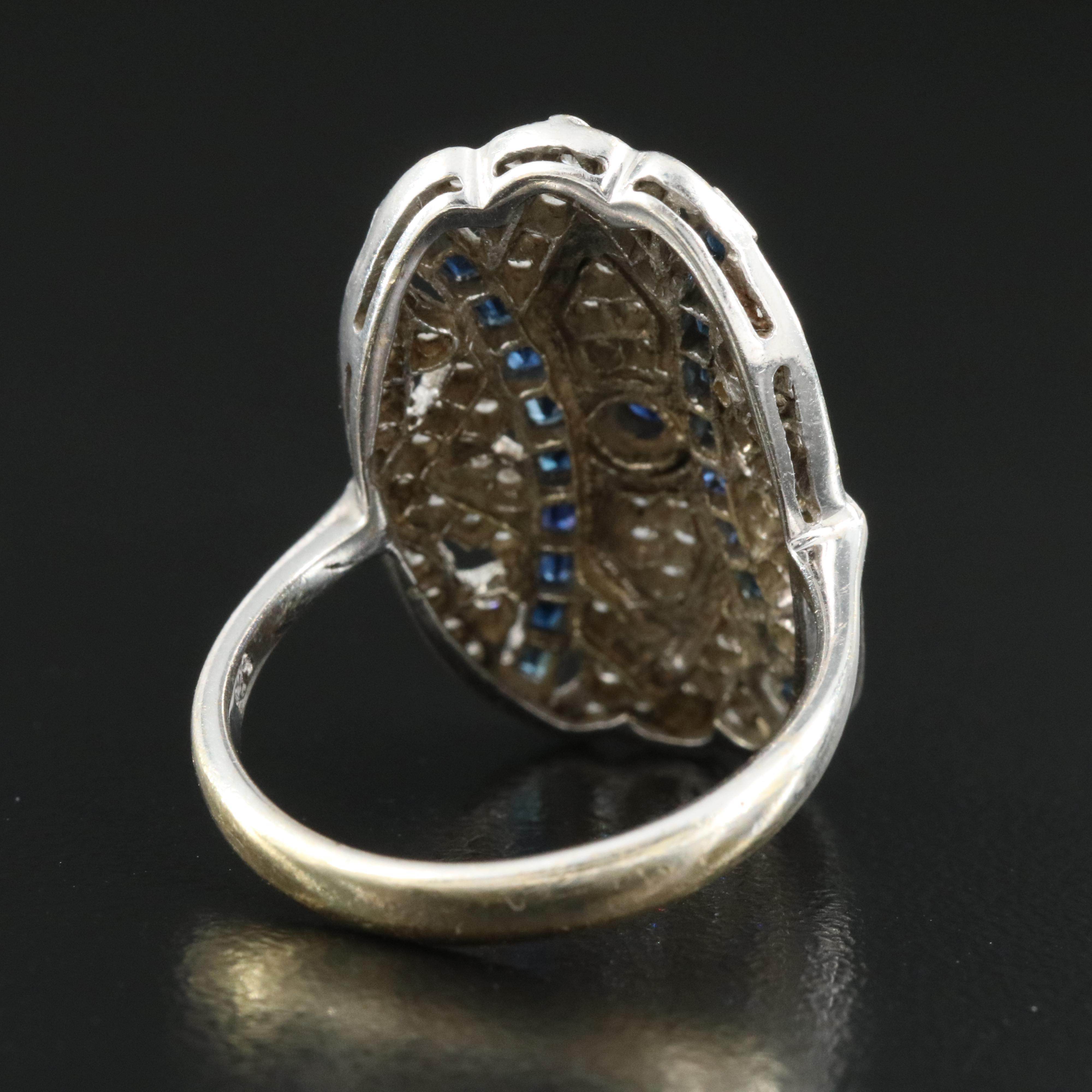 Vintage 14K Sapphire and Diamond Ring