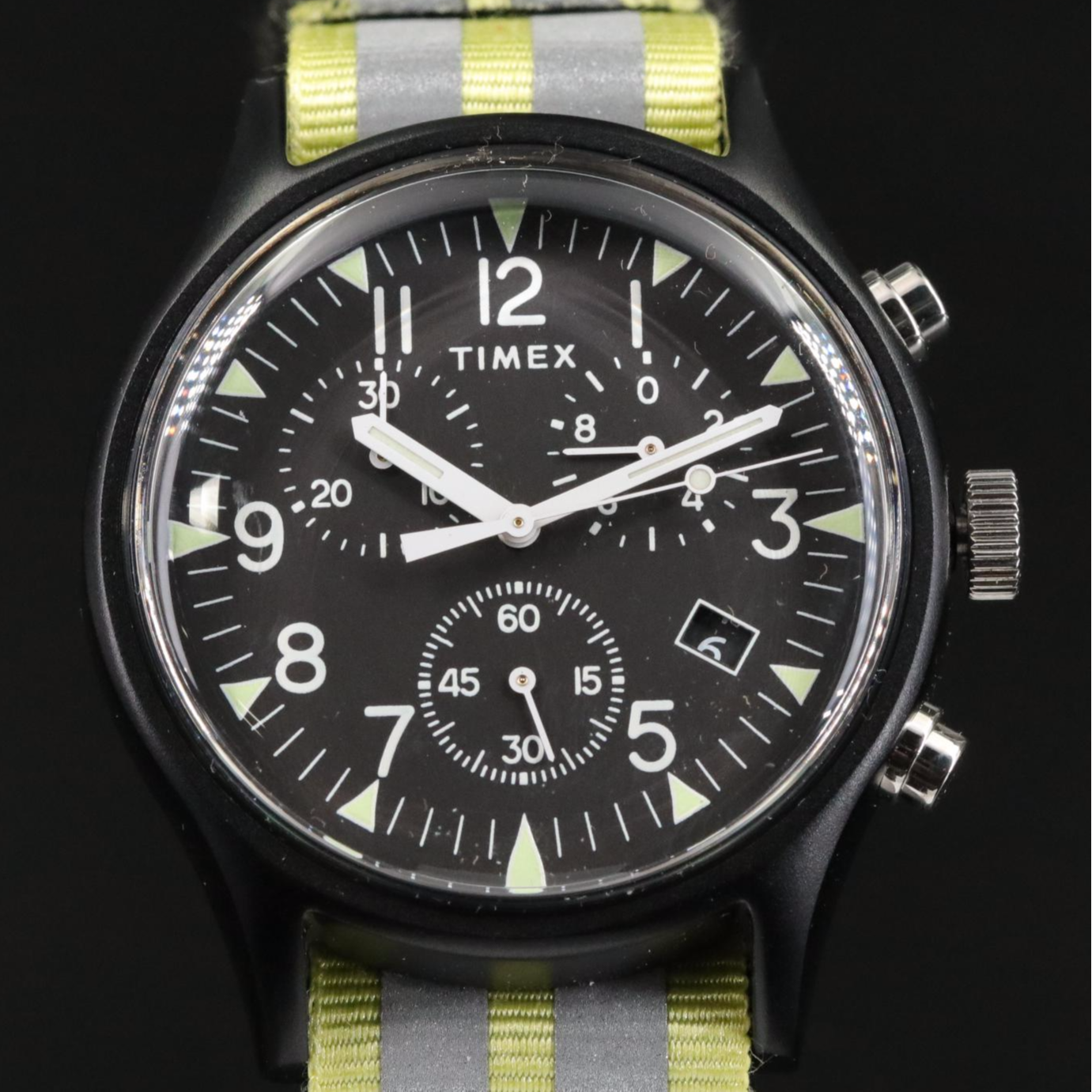 Timex MK1 Aluminum Chronograph with Reversible Fabric Strap