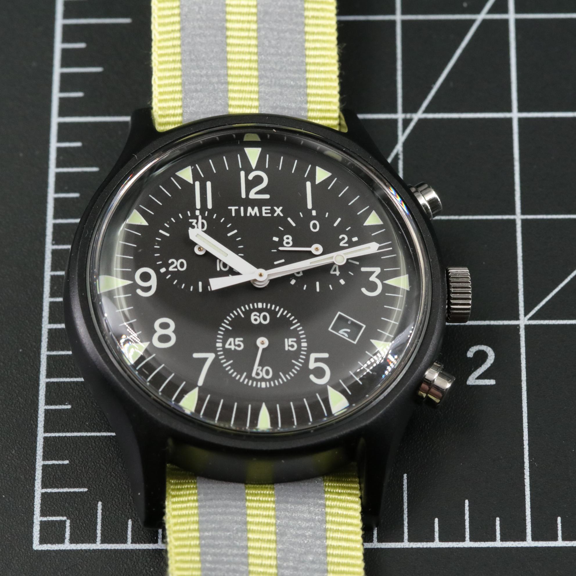 Timex MK1 Aluminum Chronograph with Reversible Fabric Strap