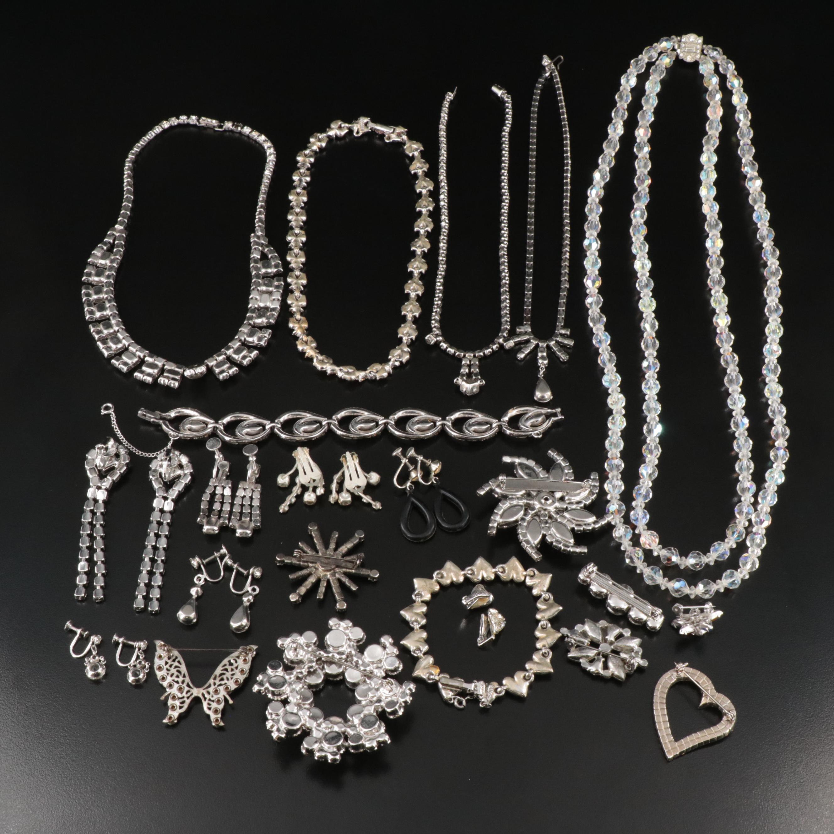 Juliana Brooch and Aurora Borealis Featured in Vintage Jewelry Assortment