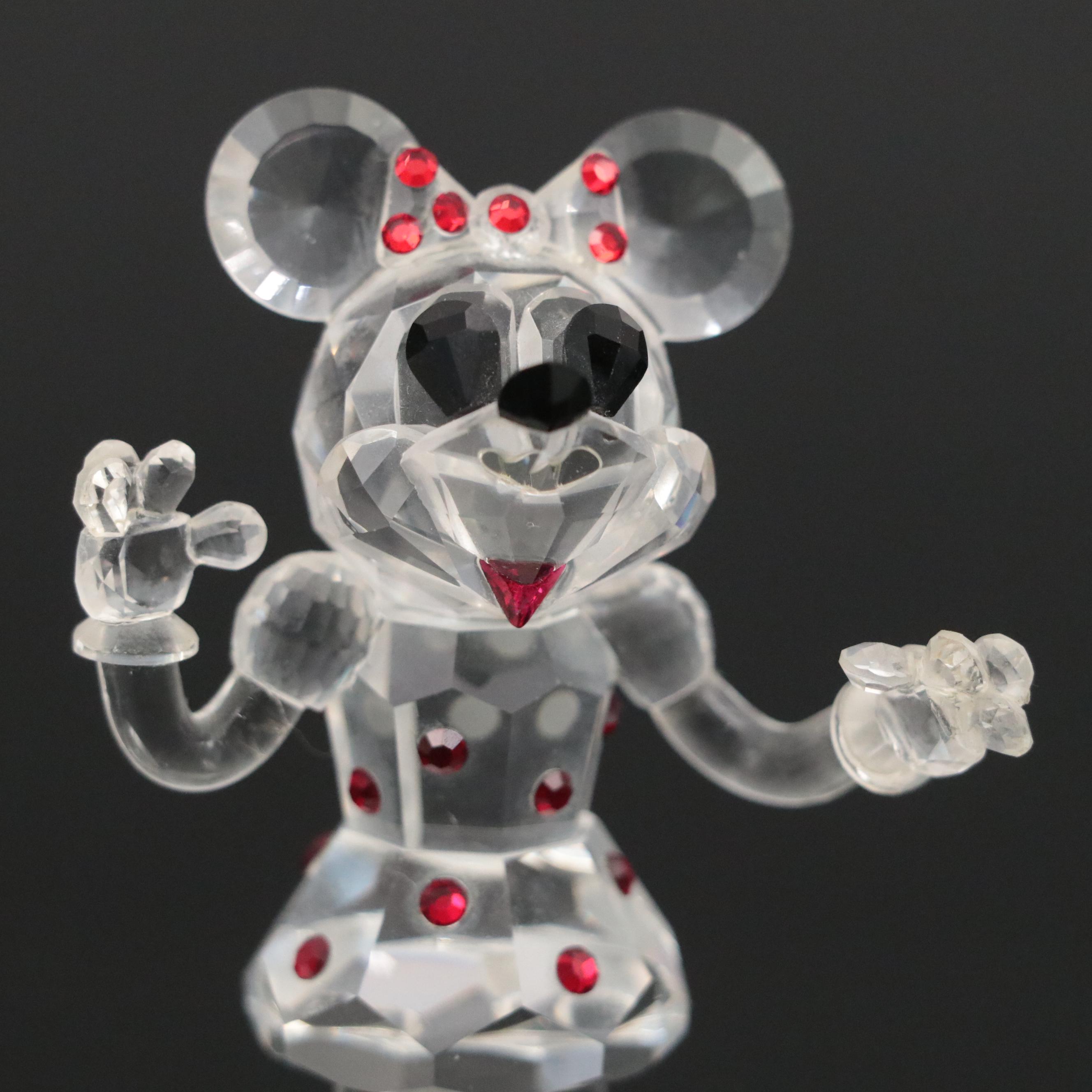 Disney Crystal Mickey and Minnie Mouse Figurines