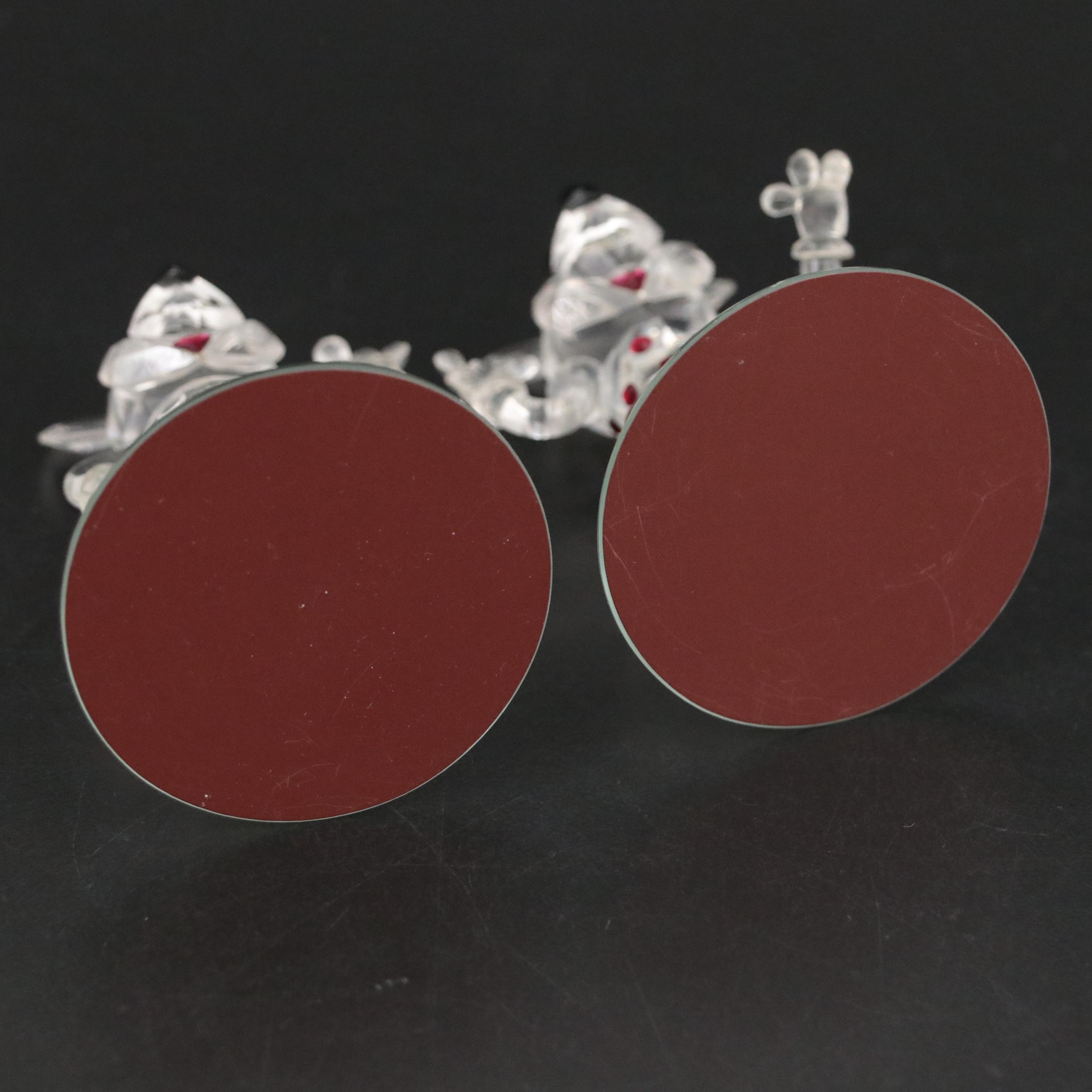 Disney Crystal Mickey and Minnie Mouse Figurines