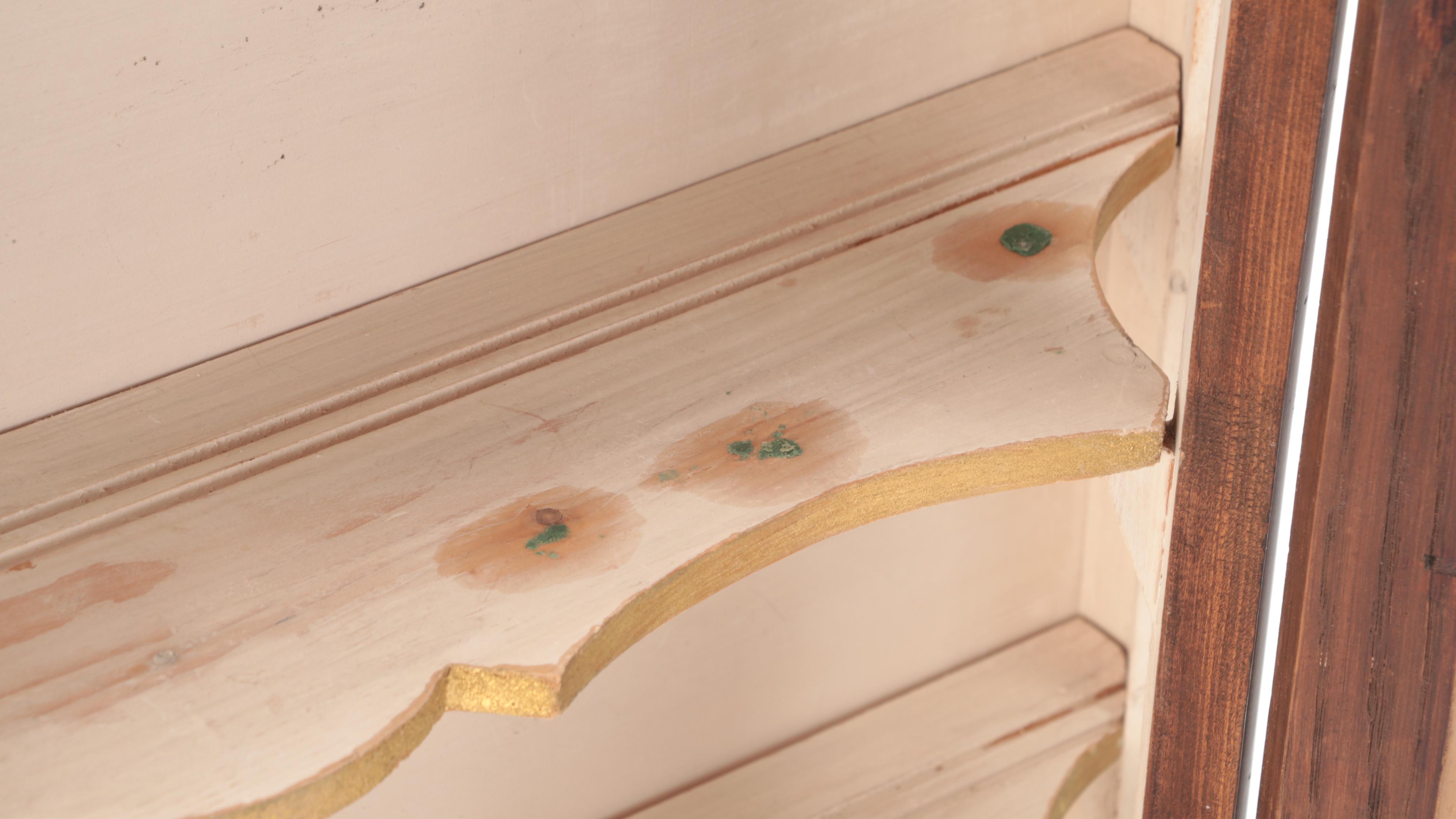 Dutch Baroque Style Burled Walnut Wall Mounted Vitrine, 19th Century