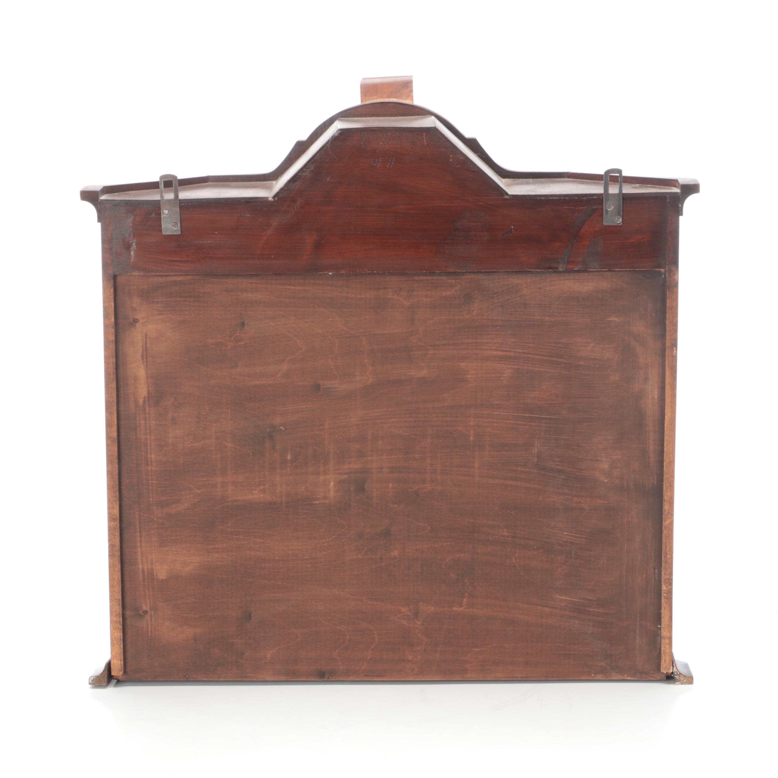 Dutch Baroque Style Burled Walnut Wall Mounted Vitrine, 19th Century