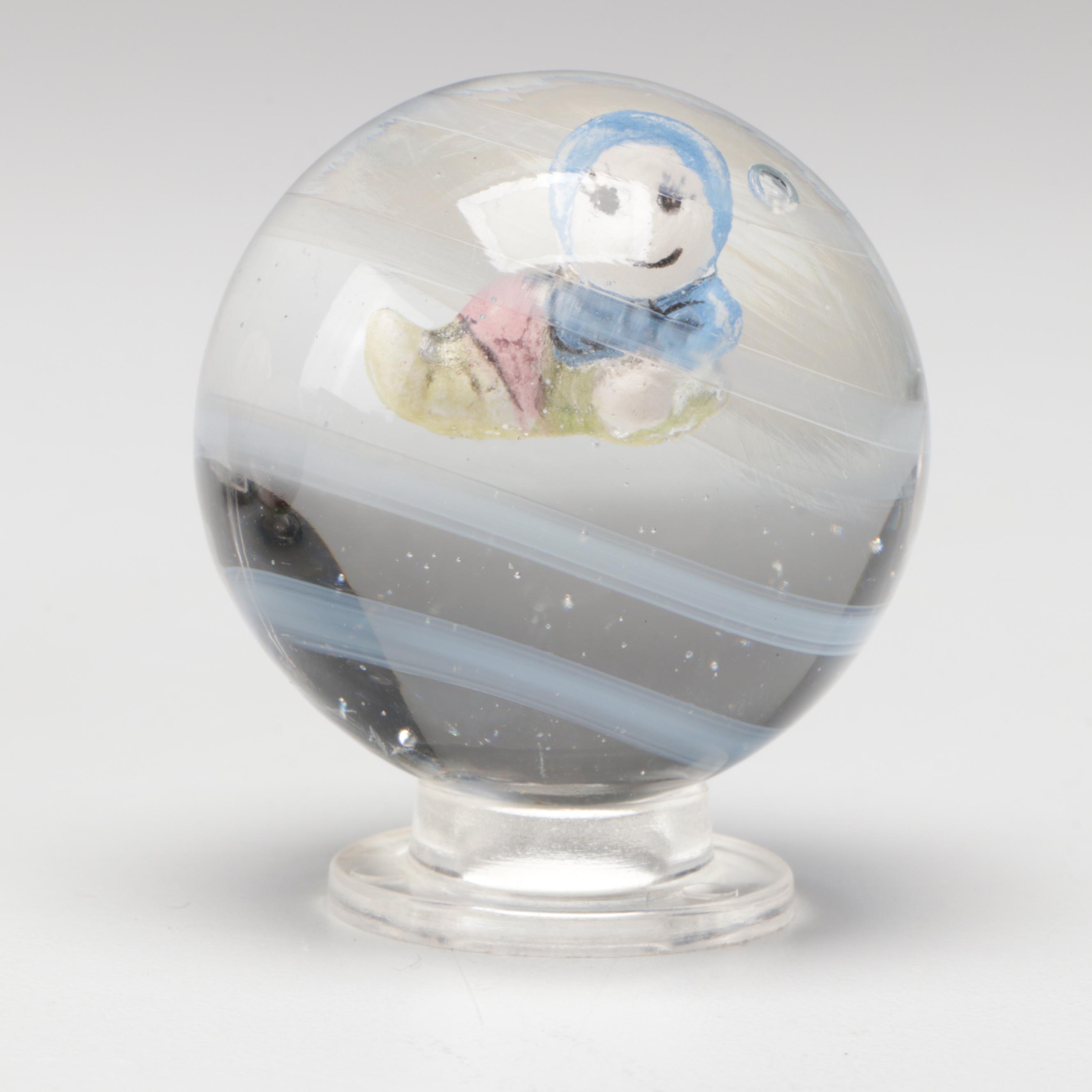 Vintage Glass Marbles Including Sulphide Types