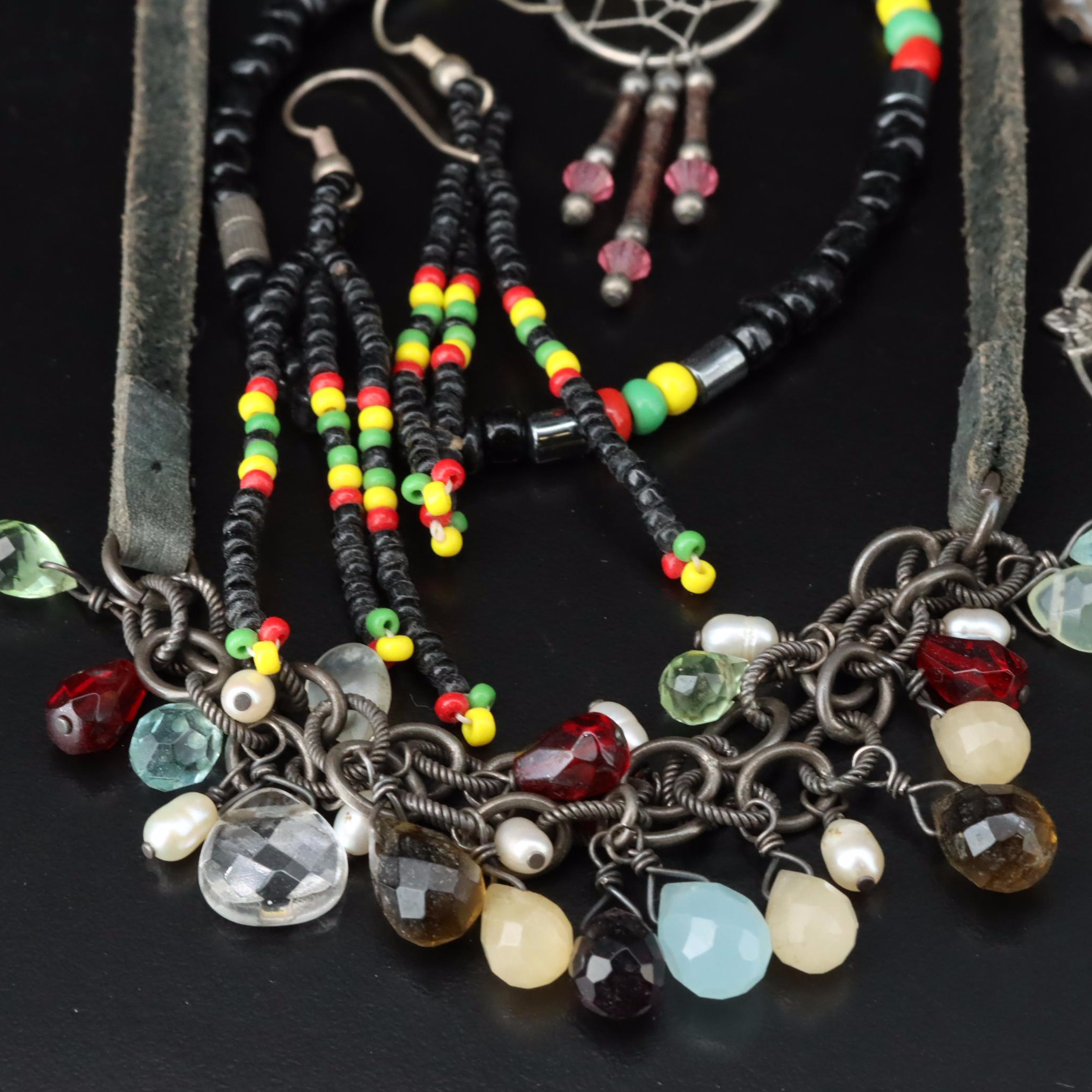 Shell, Tiger's Eye and Art Glass Featured in Jewelry Collection